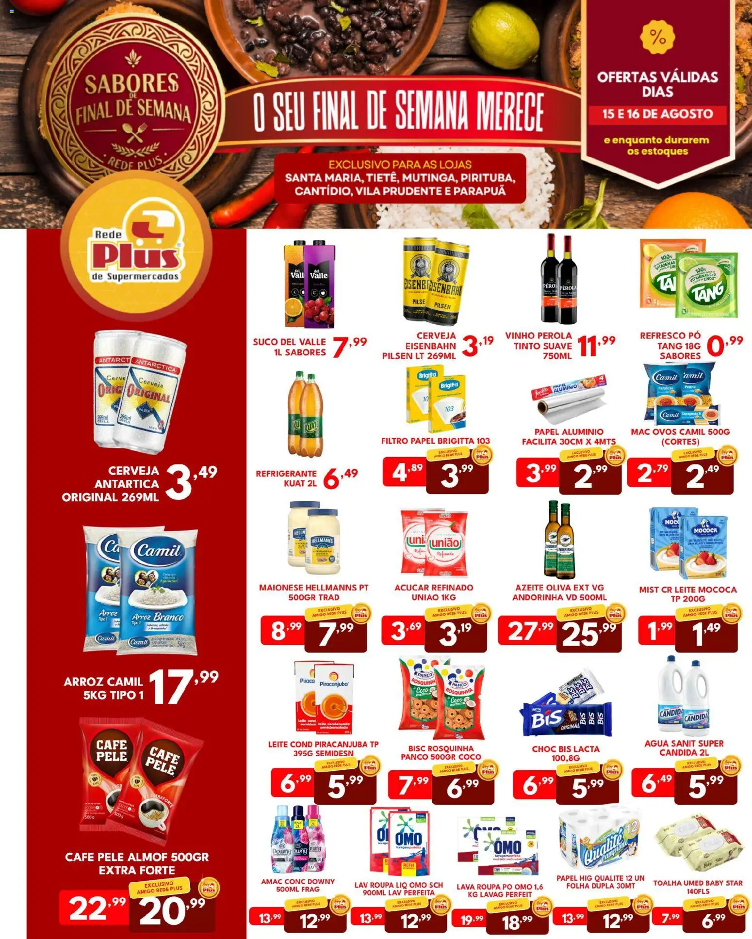 Rede Plus Supermercados Folheto - válido de 14/08/2026 | Página: 3 | Produtos: Refresco, Eisenbahn, Água, Refrigerante