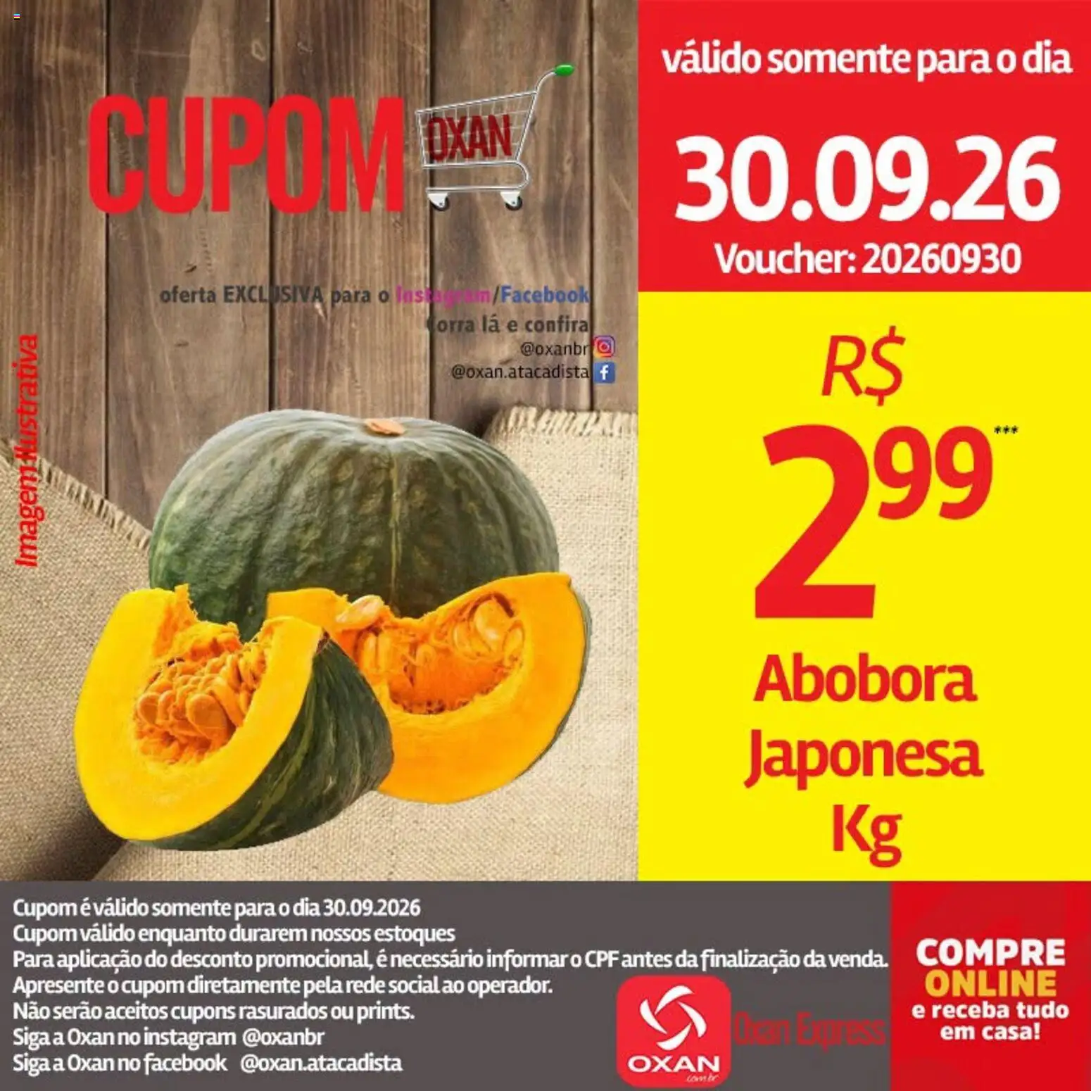 Oxan Atacadista Folheto - válido de 30/09/2026 | Página: 19 | Produtos: Abóbora