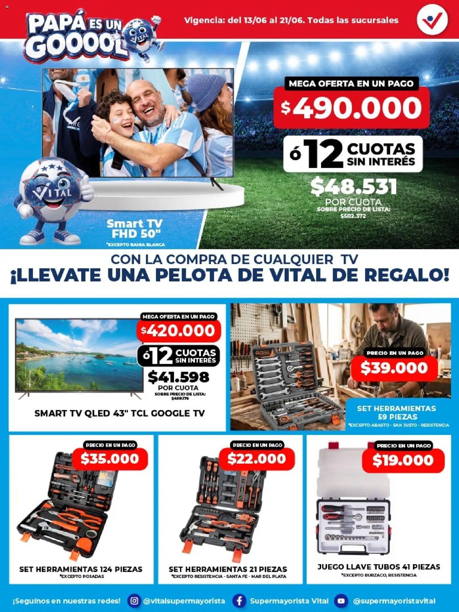 Vital - Especial día del padre │ válido desde el 13.06.2026 | Página: 2 | Productos: Sobre, Llave, Papa, Pelota