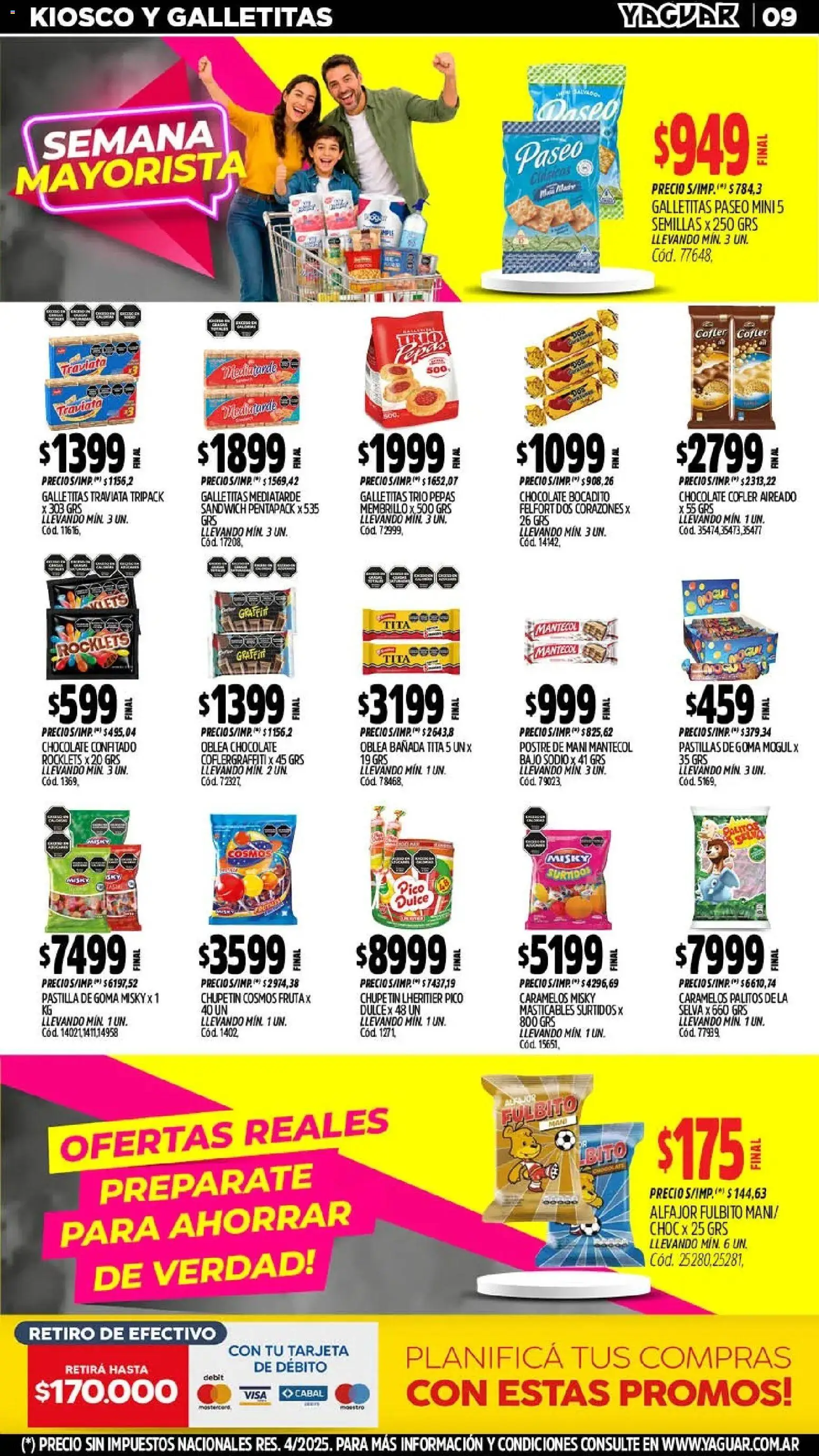 Yaguar - Oferta Semanal Jujuy │ válido desde el 18.05.2026 | Página: 9 | Productos: Pico, Galletitas, Semillas, Chocolate