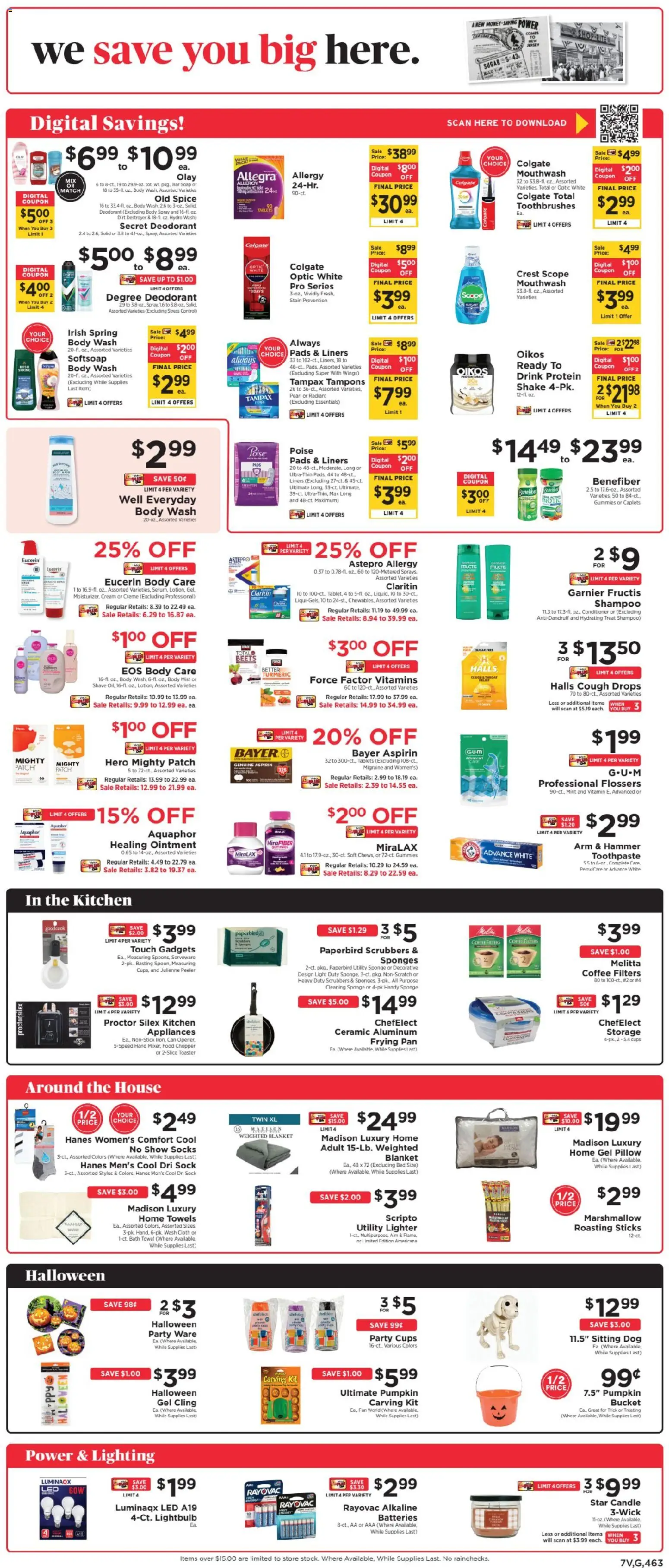 ShopRite Weekly Ad - valid from 09/27/2026 | Page: 8 | Products: Lighting, Tampons, Body Wash, Sugar