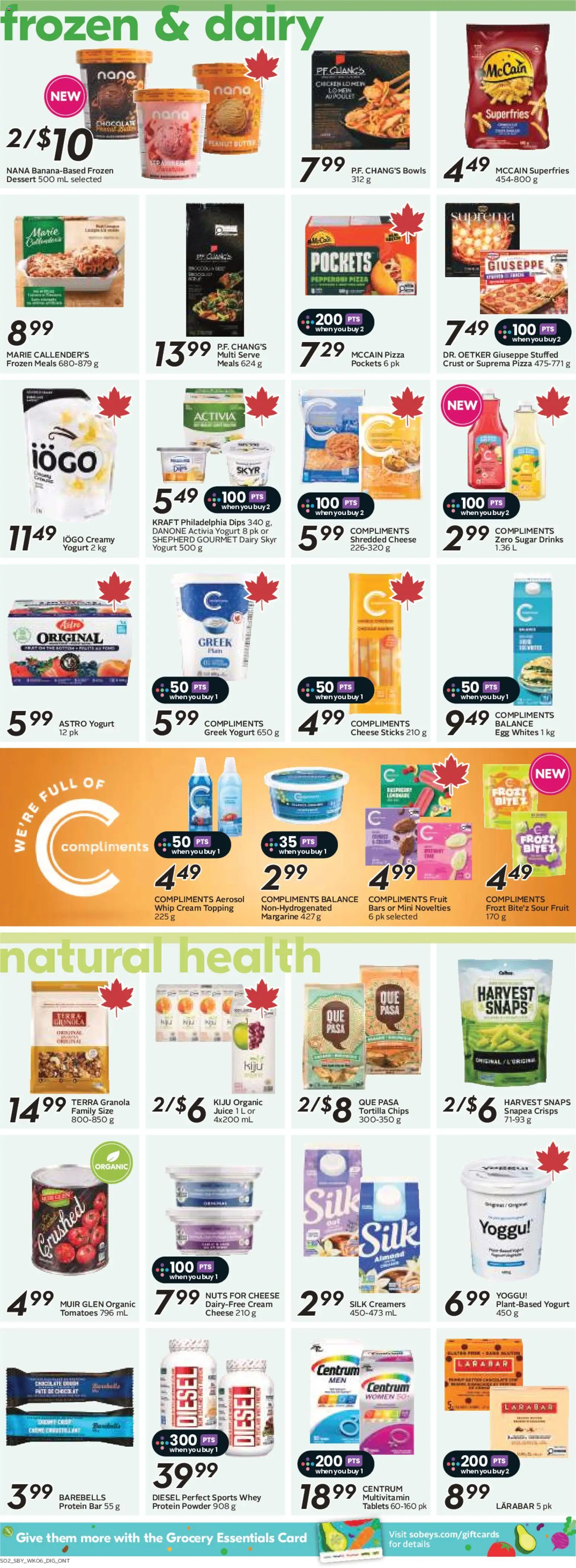 Sobeys flyer valid from 04.06.2026 | Page: 11 | Products: Nuts, Cheese, Juice, Tomatoes