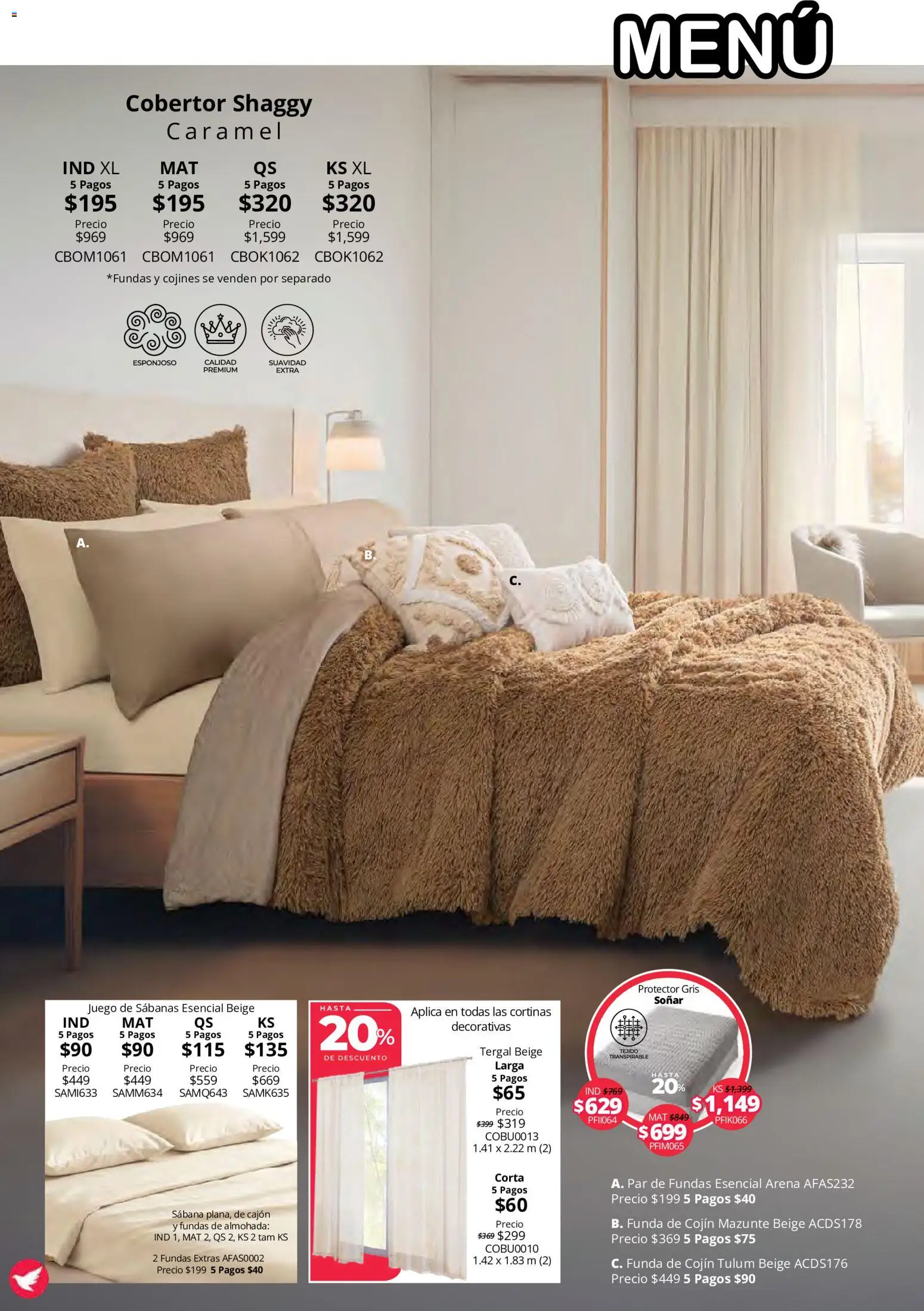 Nuevas ofertas de Colchas Concord válidas en toda la República Mexicana desde el 15/10/2026. ¡Encuentra las mejores ofertas en Colchas Concord catálogo Colección Cobertor Calor de Hogar! | Página: 48
