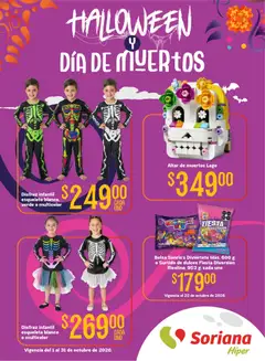 Vista previa de Soriana Híper - Halloween y Día de muertos, nuevo folleto de la tienda, válido en México a partir del 01/10/2026