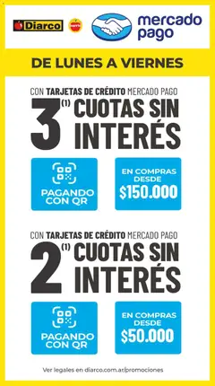 Vista previa Diarco - Cuotas Mercado Pago Lun A Vier V2 válido desde el 03/08/2026
