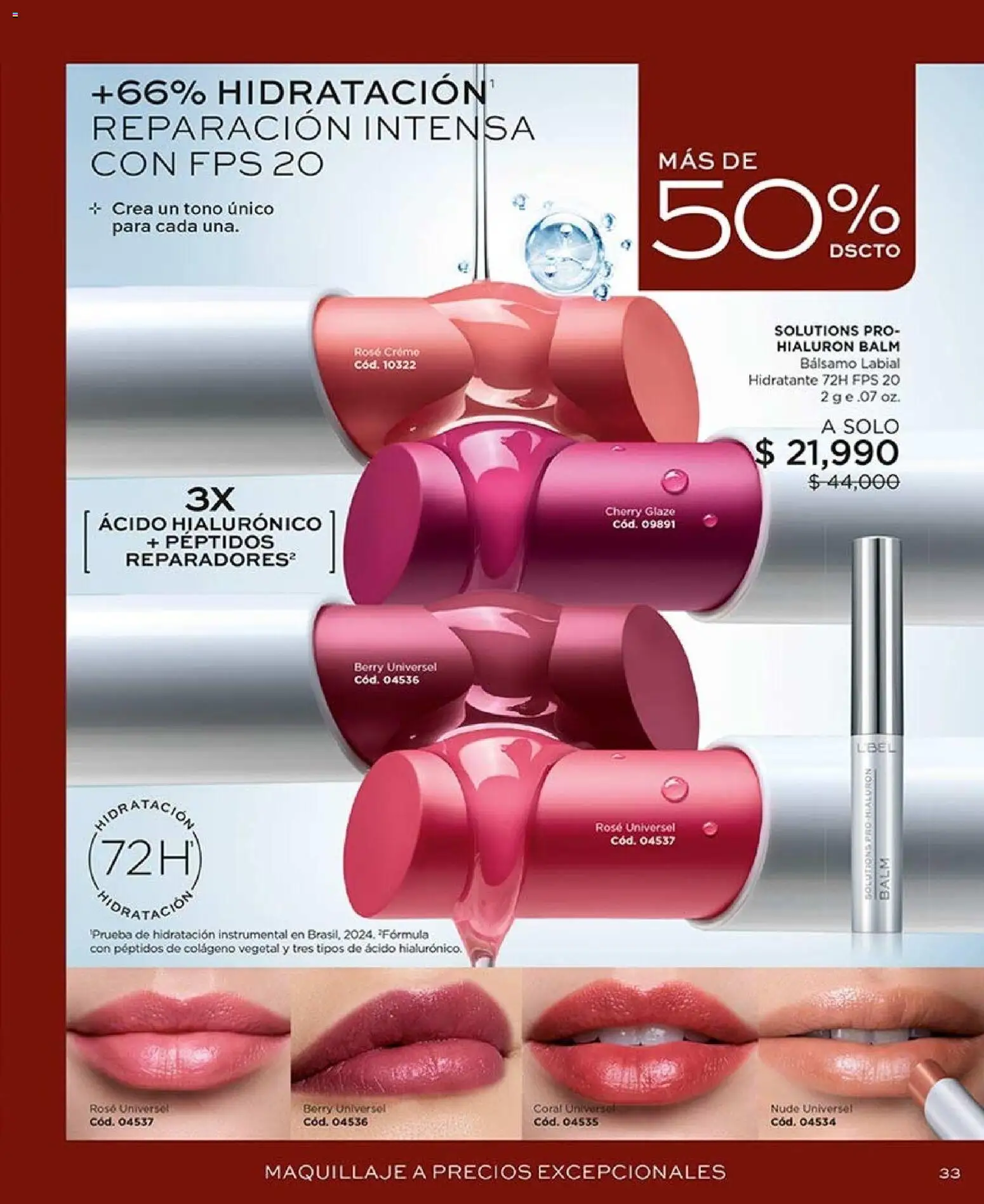L'Bel revista - valida desde el 07/09/2026 | Página: 33 | Productos: Bálsamo labial, Bálsamo, Maquillaje