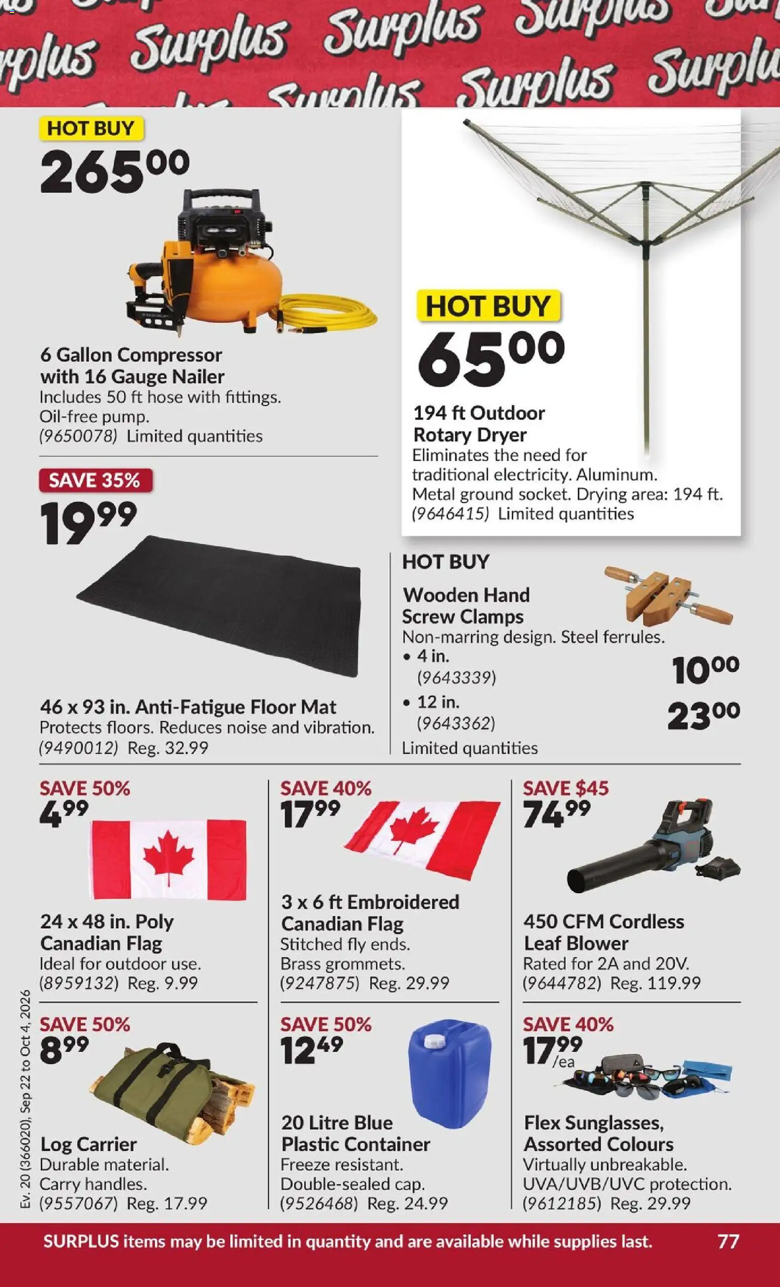 Princess Auto flyer valid from Sep 22, 2026 | Page: 82