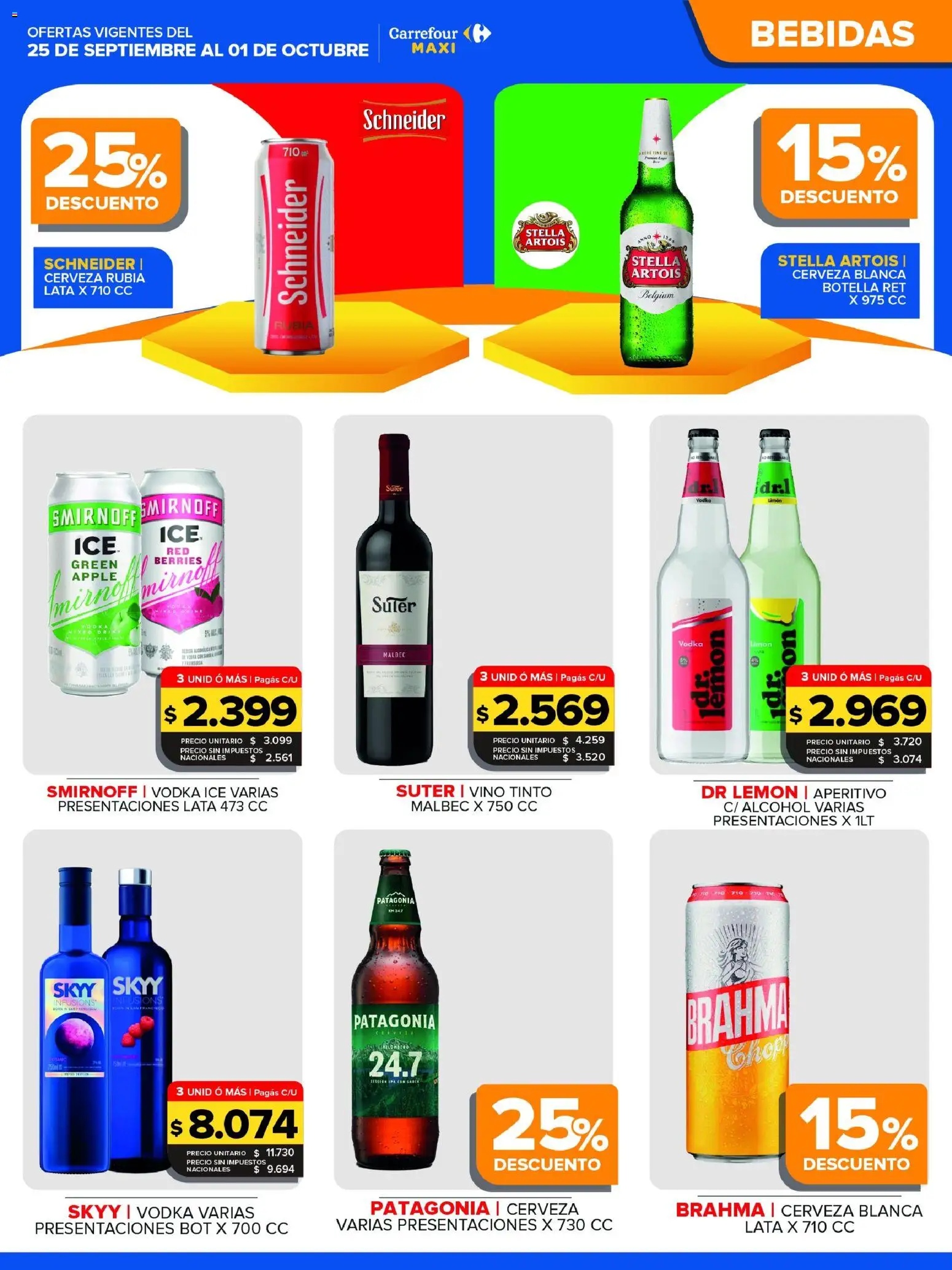 Carrefour Maxi catálogo │ válido desde el 25/09/2026 | Página: 3 | Productos: Vino tinto, Limón, Vino, Alcohol