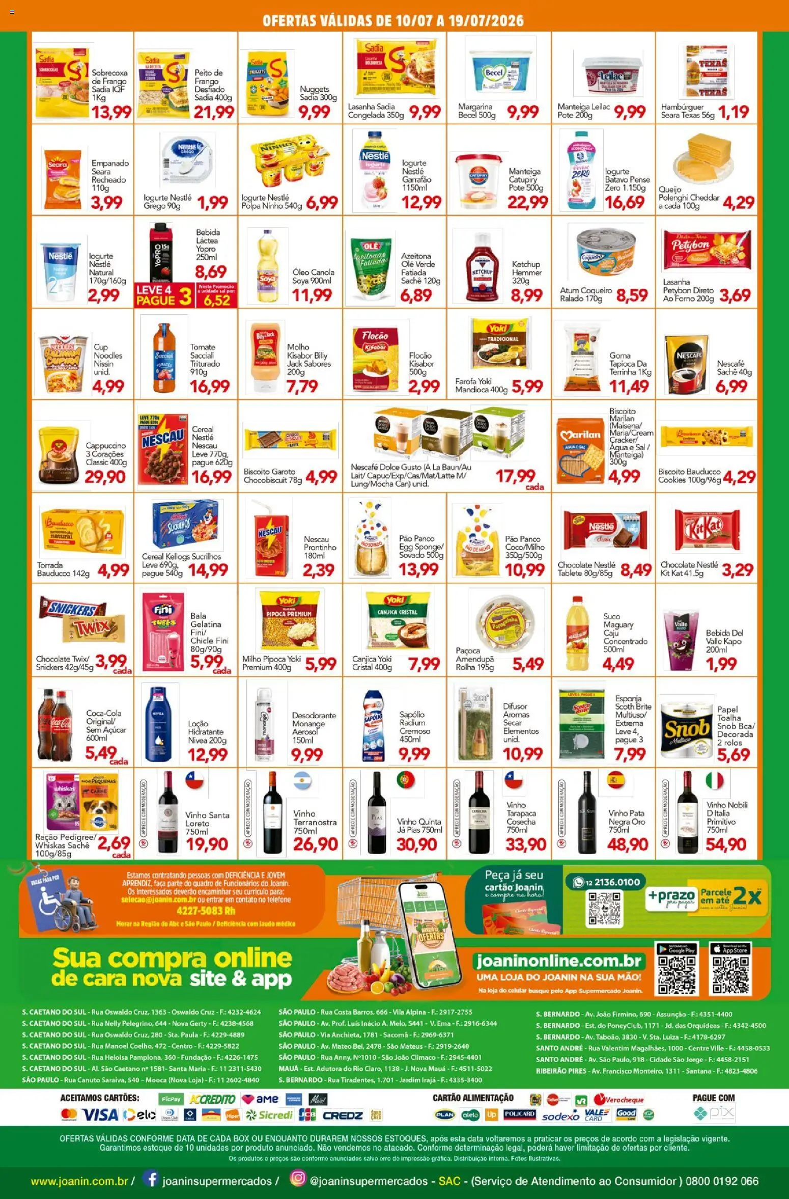 Supermercados Joanin Folheto - válido de 10/07/2026 | Página: 2 | Produtos: Difusor, Vinho, Ketchup, Telefone