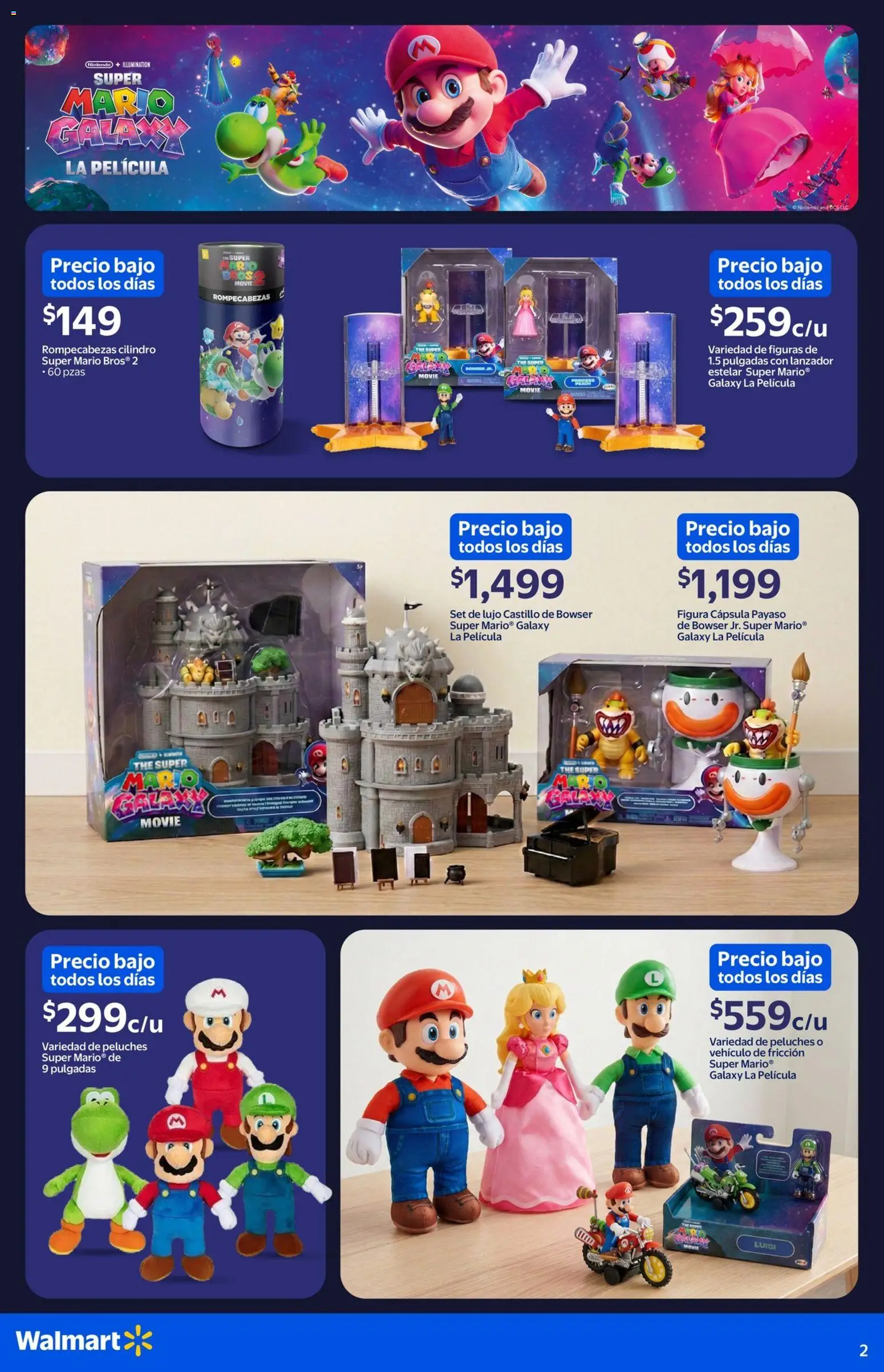 Nuevas ofertas de Walmart válidas en toda la República Mexicana desde el 11.03.2026. ¡Encuentra las mejores ofertas en Walmart folleto Mario Bros ! | Página: 2