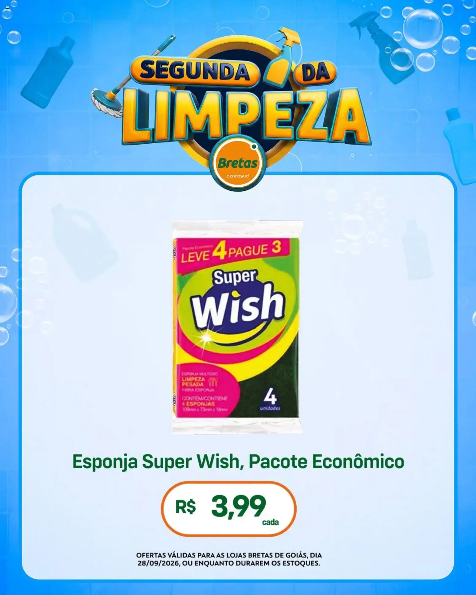 Bretas Folheto - válido de 28/09/2026 | Página: 8 | Produtos: Esponjas, Esponja