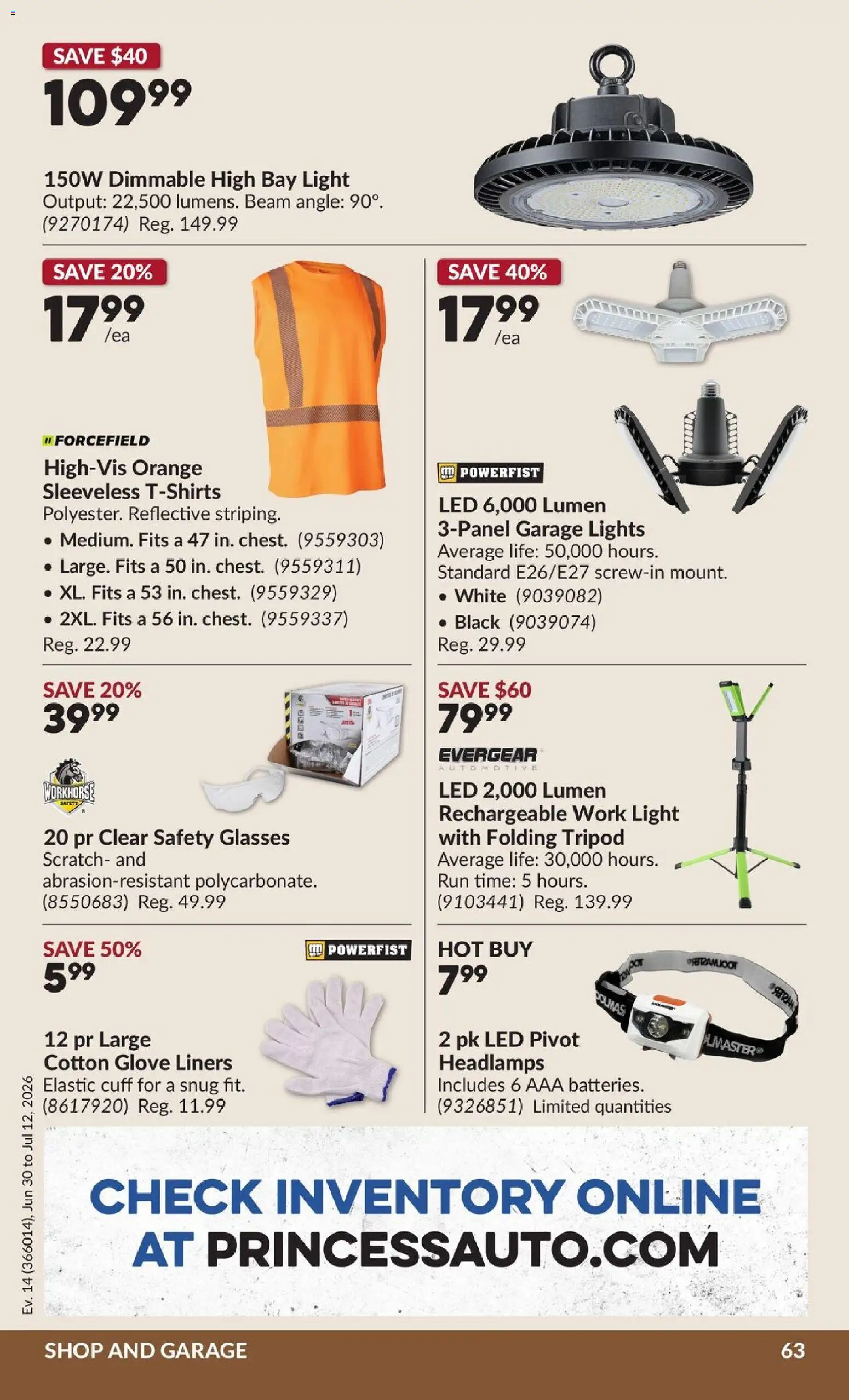 Princess Auto flyer valid from Jun 30, 2026 | Page: 68 | Products: Glasses
