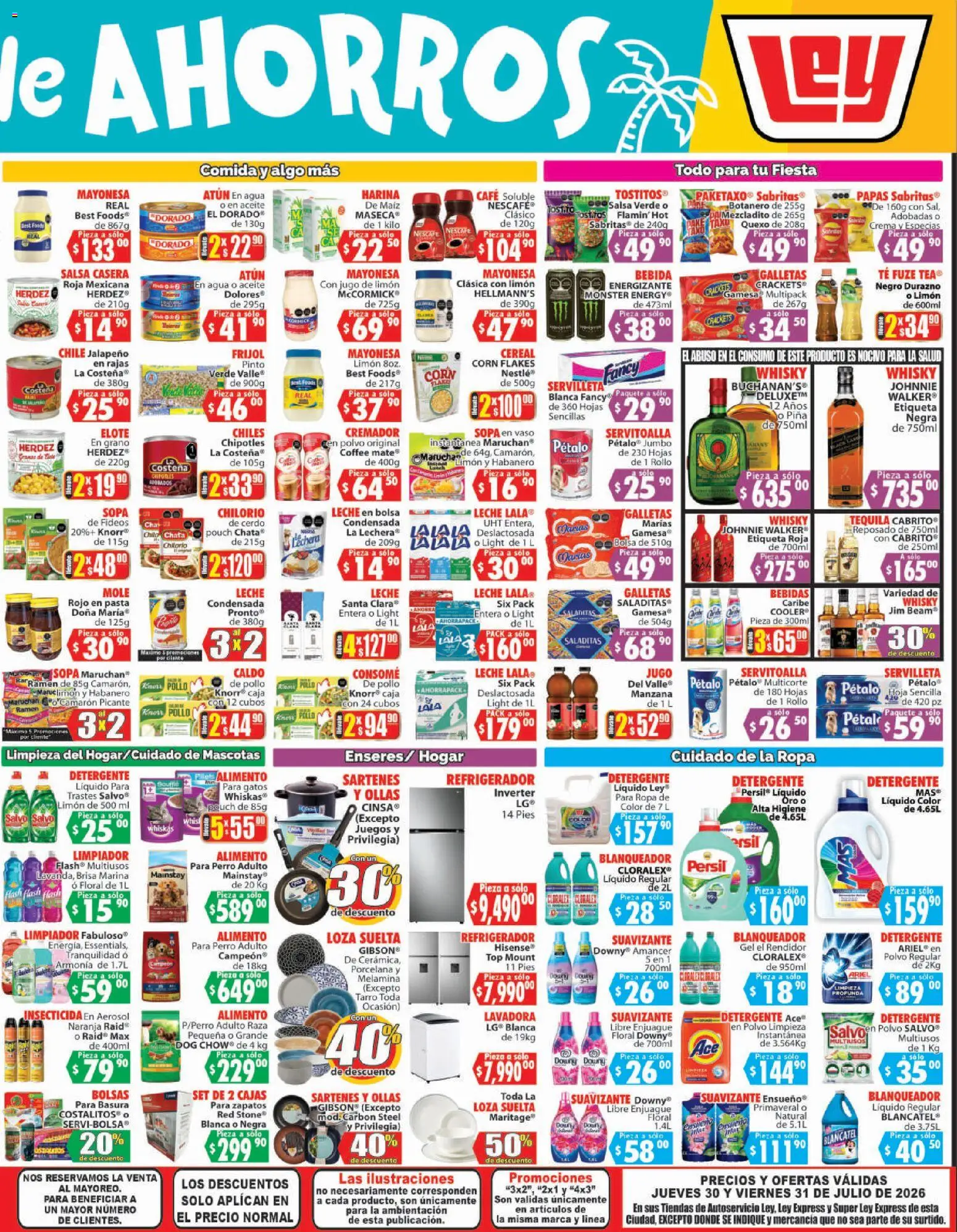Nuevas ofertas de Casa Ley válidas en toda la República Mexicana desde el 30/06/2026. ¡Encuentra las mejores ofertas en Casa Ley folleto Autoservicio! | Página: 4 | Productos: Durazno, Atún, Piña, Limpiador