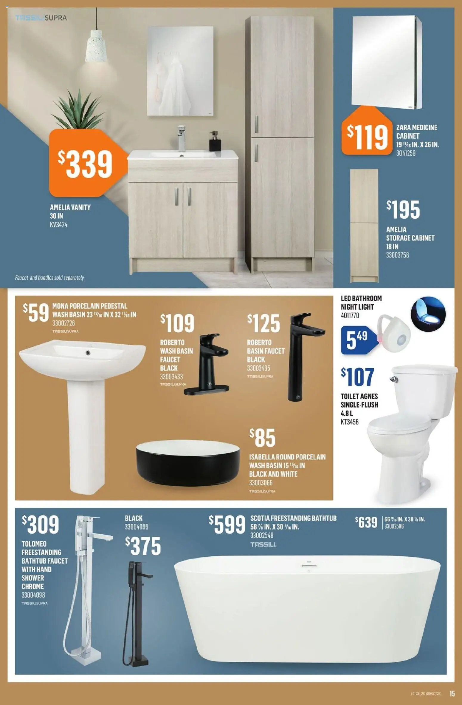 Canac flyer valid from Jul 9, 2026 | Page: 16 | Products: Cabinet, Shower