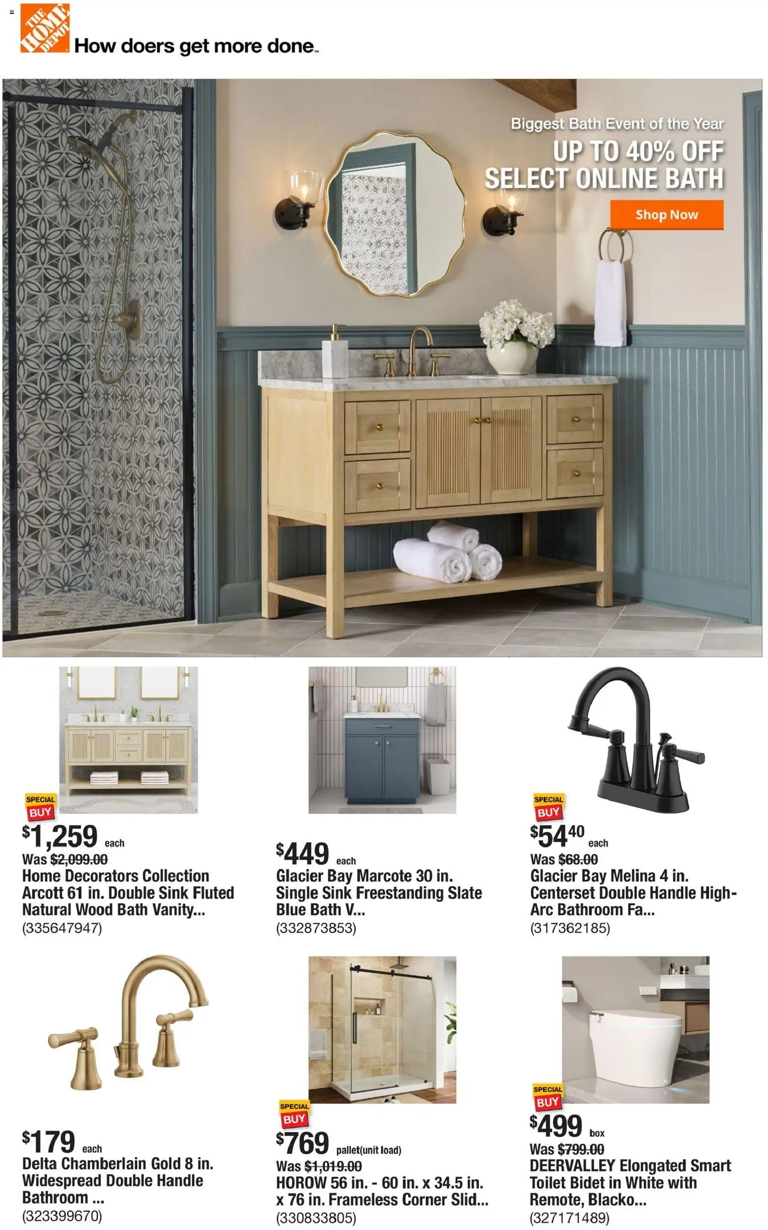 Home Depot Weekly Ad - CA - valid from 05.03.2026 | Page: 1 | Products: Bath