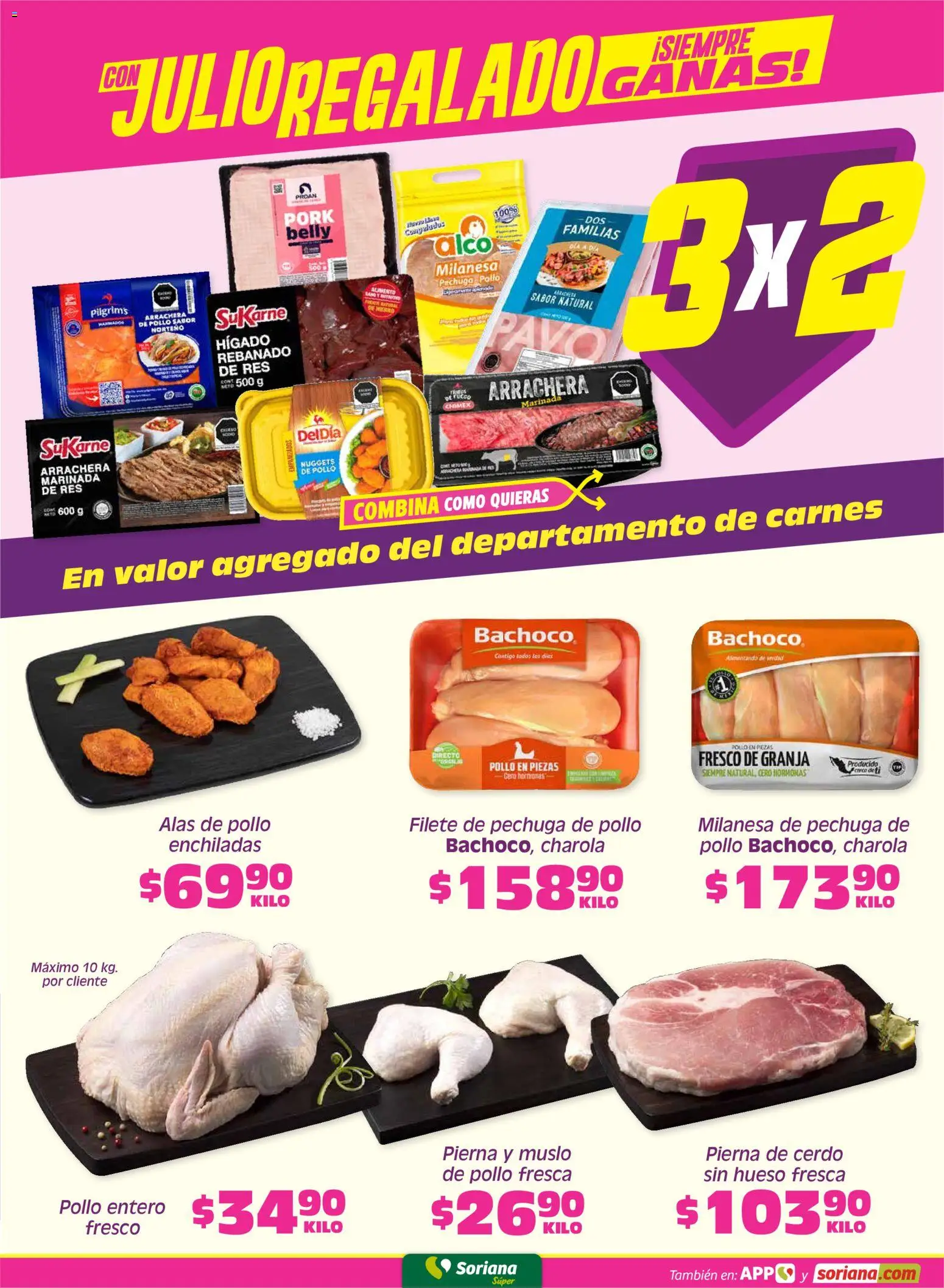 Nuevas ofertas de Soriana válidas en toda la República Mexicana desde el 19.06.2026. ¡Encuentra las mejores ofertas en Soriana Fin de Semana Súper: Tijuana, Mexicali, Ensenada, San Luis Río Colorado y Tecate! | Página: 3