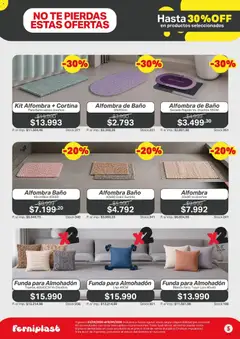 Vista previa Ferniplast catálogo válido desde el 03/09/2026 | Página: 5 | Productos: Almohadon, Alfombra de baño, Baño, Té