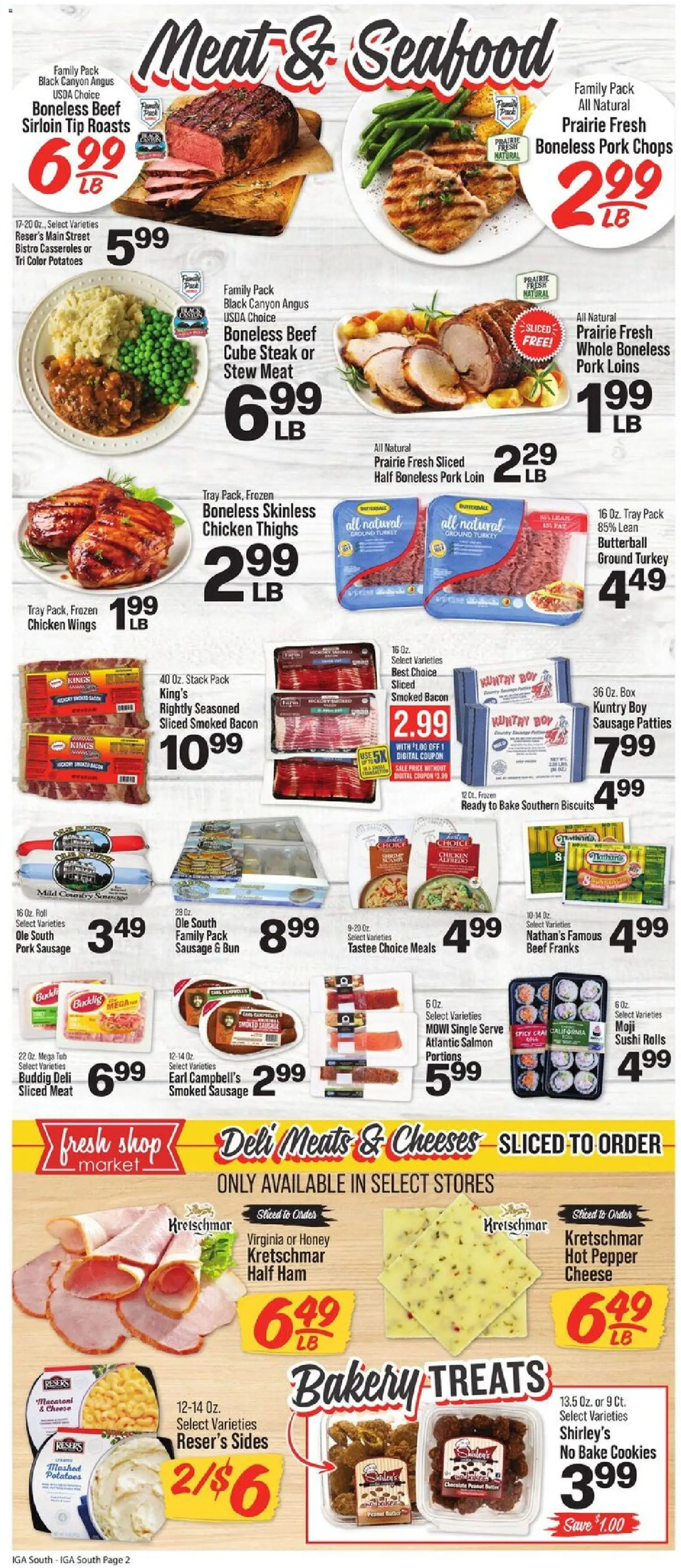 IGA Weekly Ad - valid from 15.04.2026 | Page: 3 | Products: Bakery, Box, Butter, Sausage