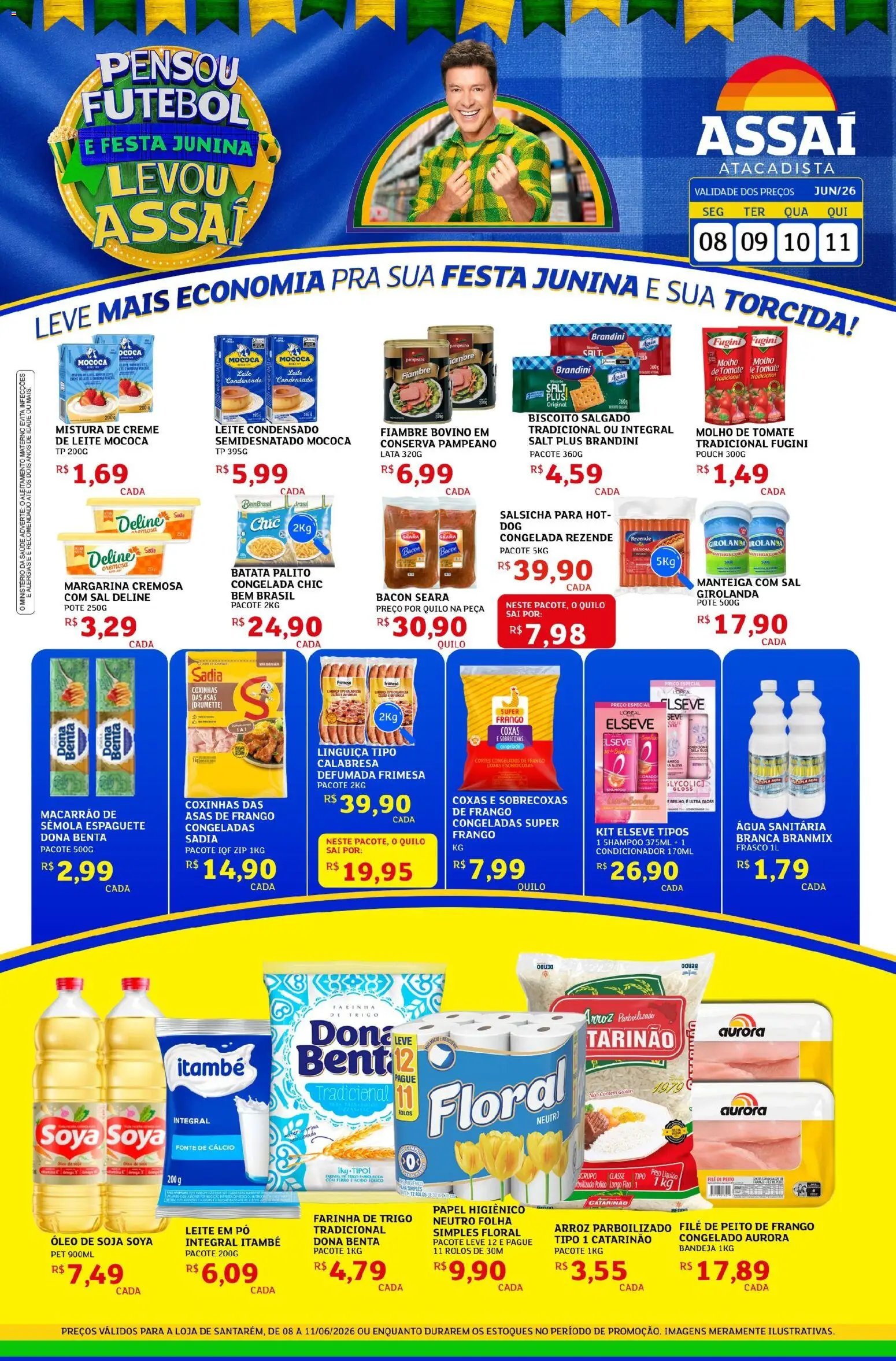 Assaí Atacadista Folheto - válido de 08.06.2026 | Página: 1 | Produtos: Shampoo, Manteiga, Sal, Soja