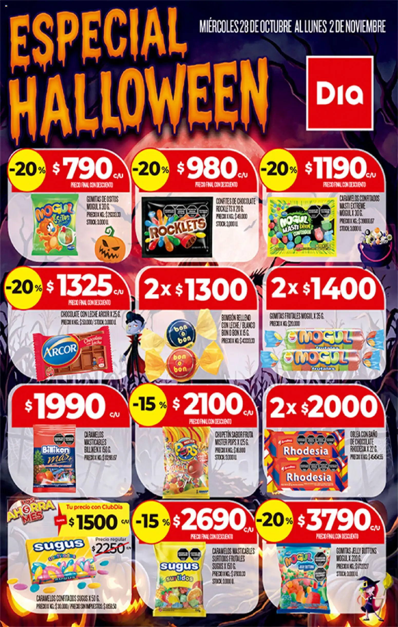 Supermercado DIA  - Folleto Halloween │ válido desde el 28/10/2026 | Página: 1