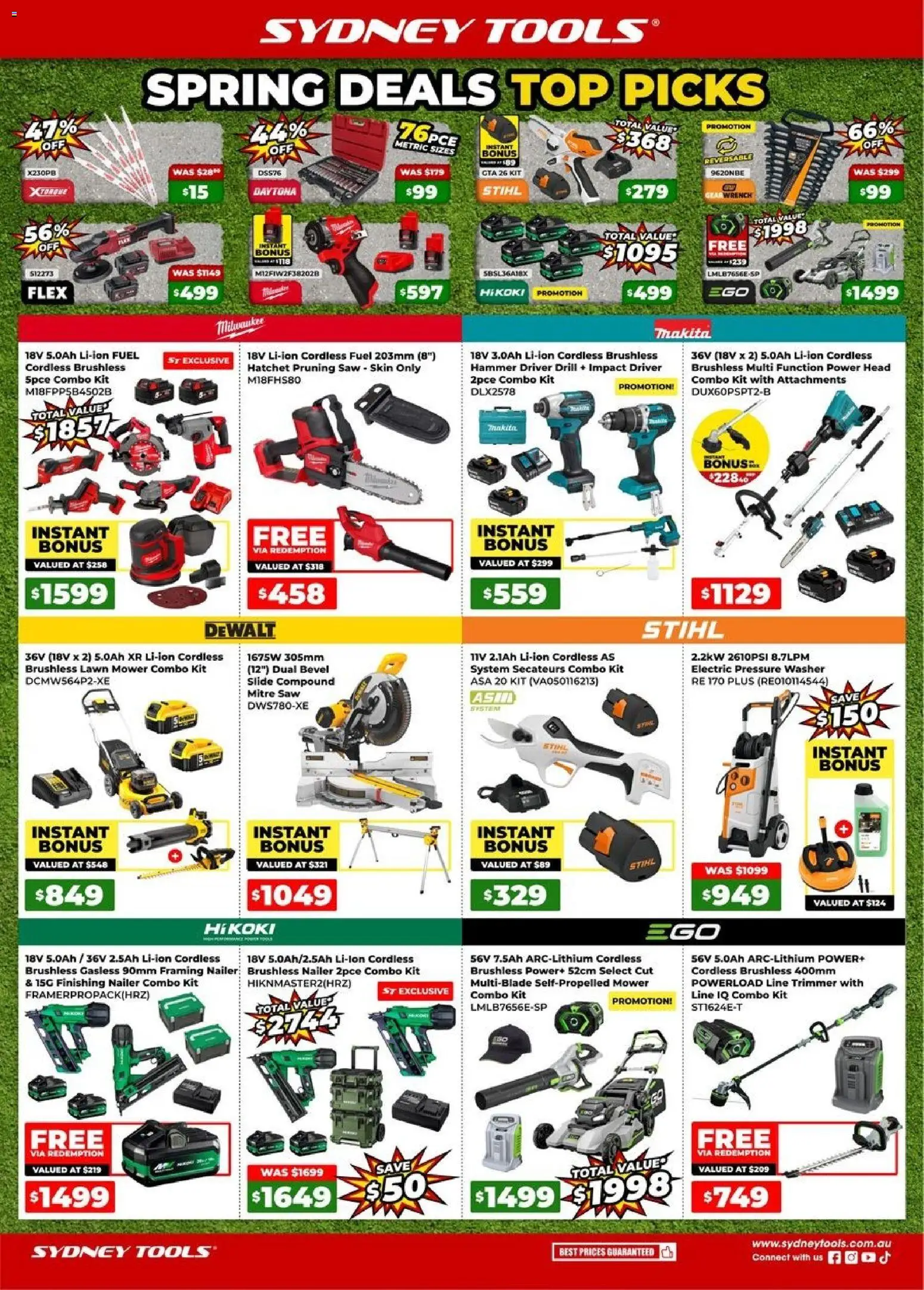 Sydney Tools catalogue - valid from 03/09/2026 | Page: 1 | Products: Pruning, Saw, Washer, Mower