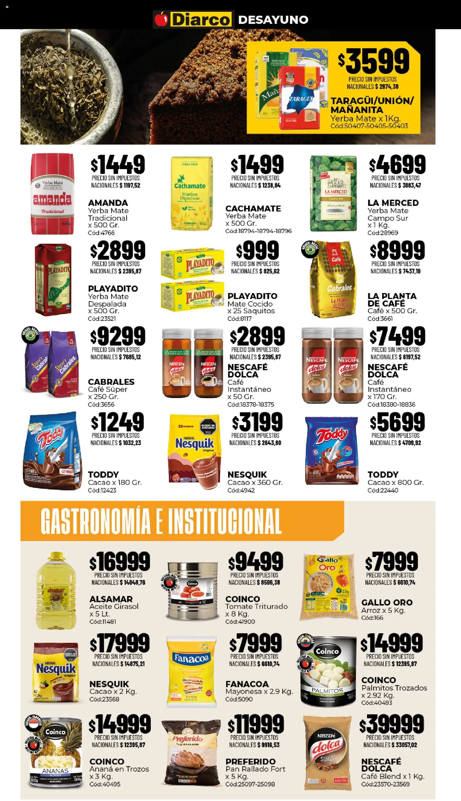 Diarco - Ofertas Interior │ válido desde el 03/08/2026 | Página: 4 | Productos: Yerba, Ananá, Mate cocido, Planta