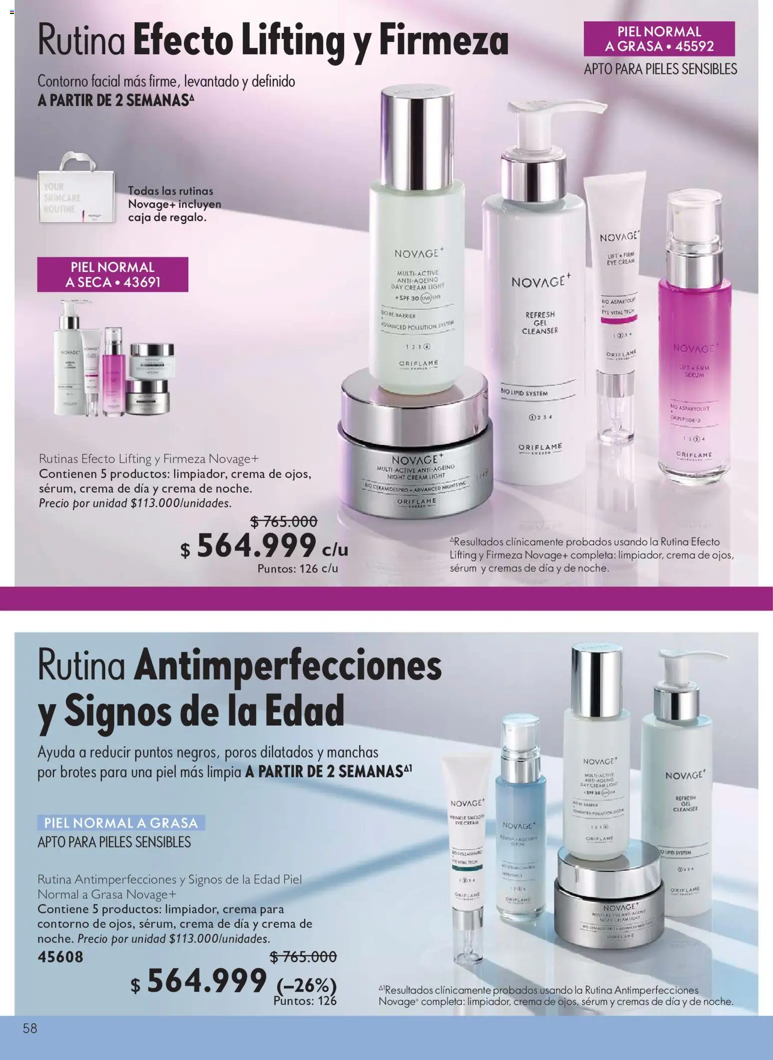 Oriflame revista - valida desde el 11/07/2026 | Página: 58 | Productos: Crema, Serum, Caja, Contorno