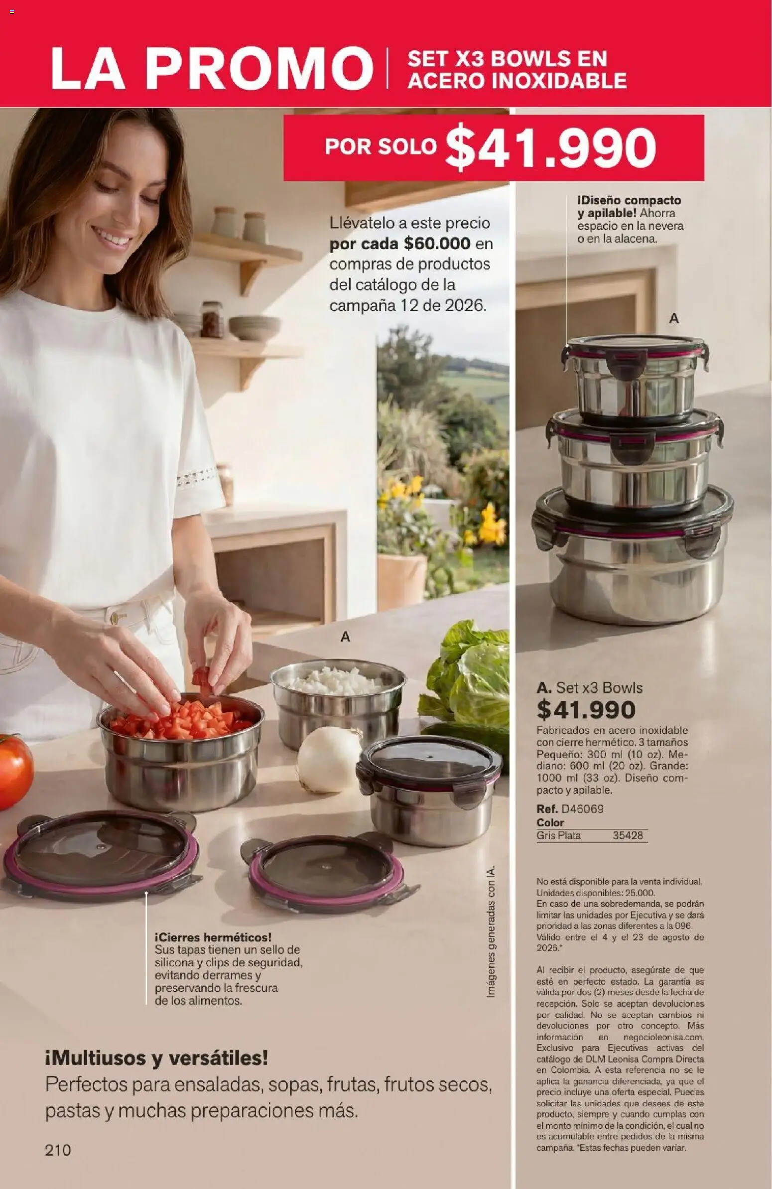 Leonisa revista - valida desde el 04/08/2026 | Página: 210 | Productos: Caso, Pastas, Nevera