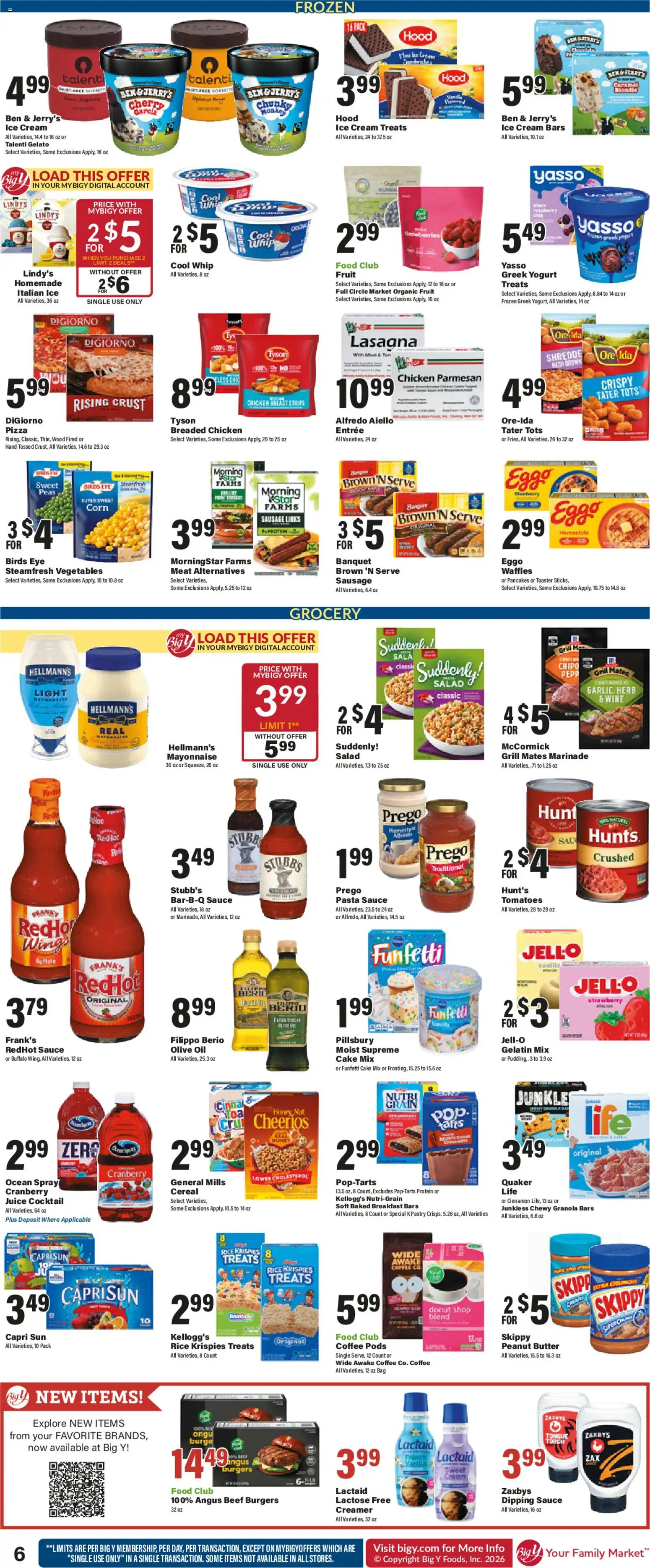 Big Y Weekly Ad - valid from 21.05.2026 | Page: 6 | Products: Coffee, Juice, Strawberries, Sausage
