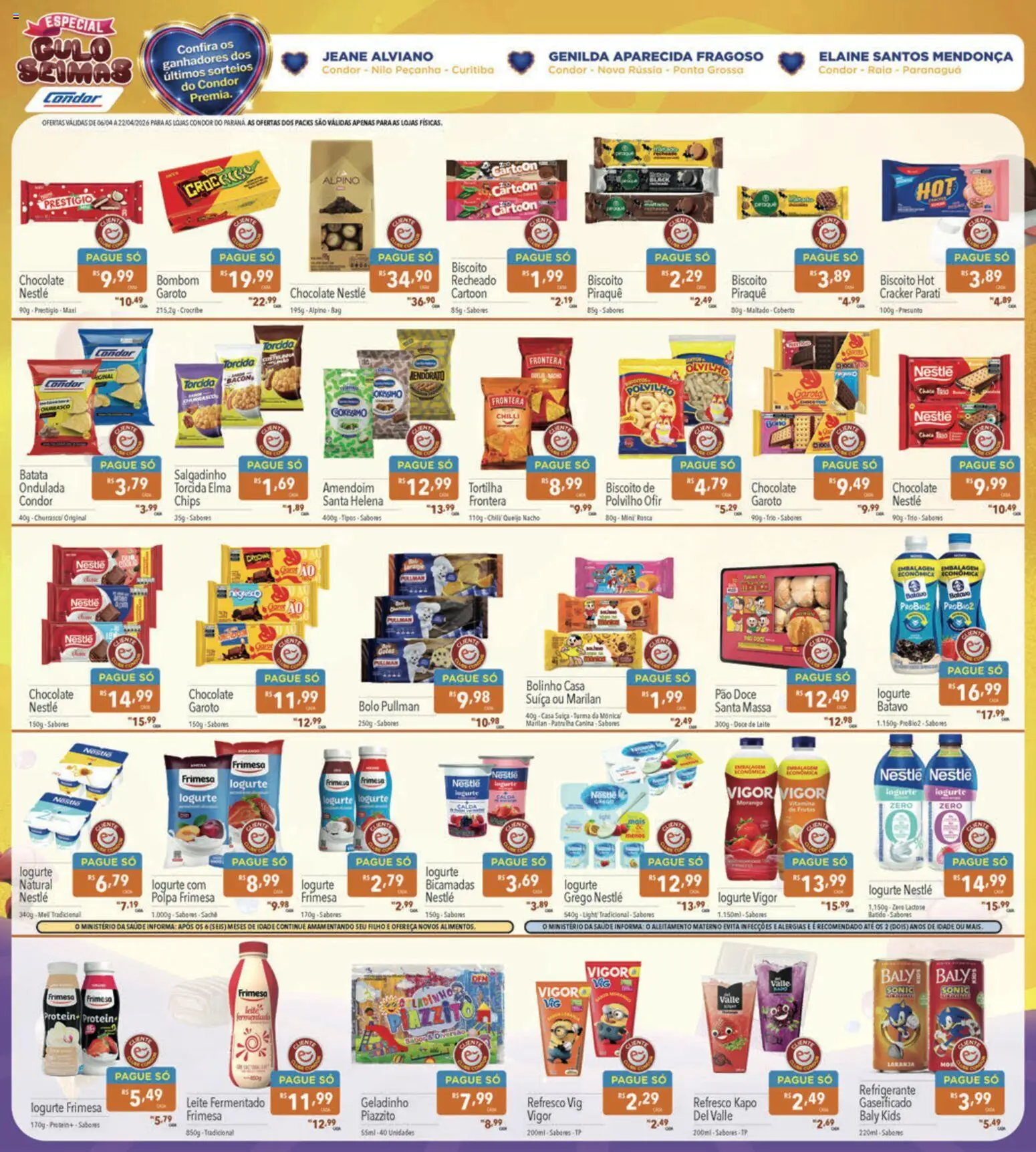 Supermercados Condor Folheto - válido de 06.04.2026 | Página: 5 | Produtos: Amendoim, Polvilho, Bolo, Batata