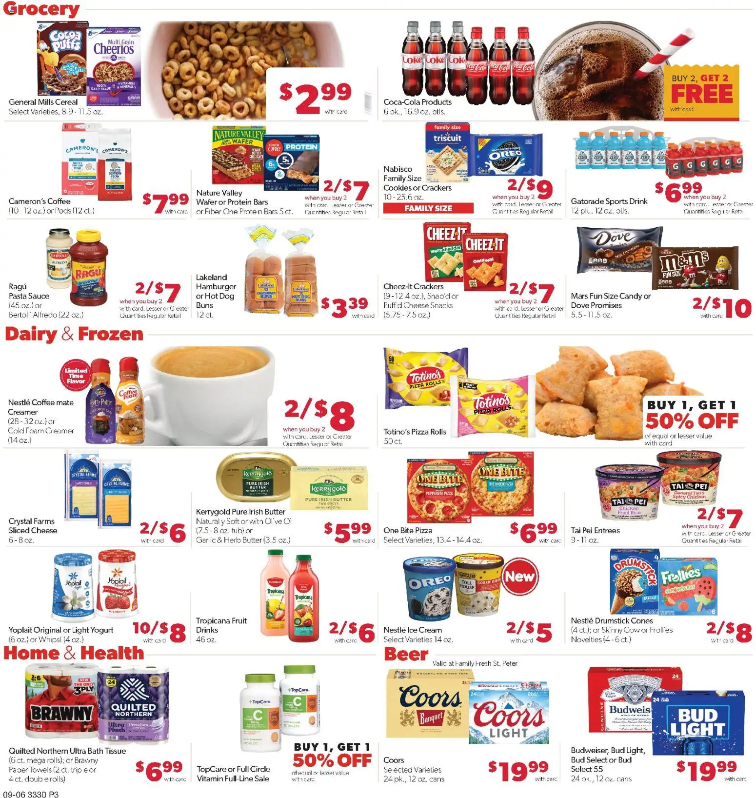 Family Fare Weekly Ad - MN - valid from 09/06/2026 | Page: 3 | Products: Candy, Chocolate, Beer, Cereal
