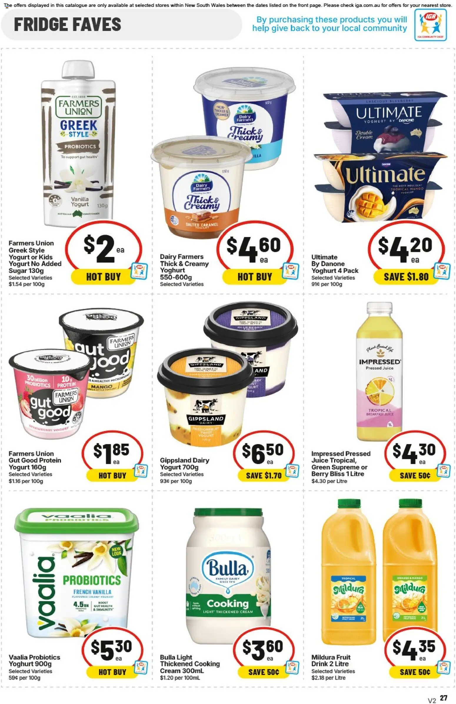 IGA catalogue - valid from 19/08/2026 | Page: 25 | Products: Plant, Yoghurt, Sugar, Vanilla