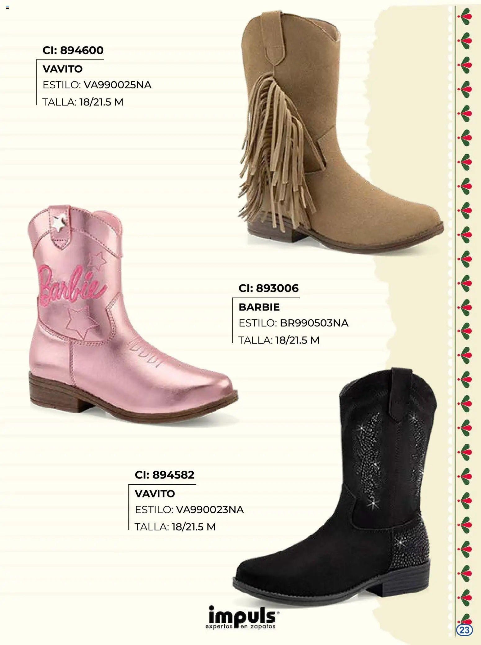 Nuevas ofertas de Impuls válidas en toda la República Mexicana desde el 27/08/2026. ¡Encuentra las mejores ofertas en Impuls catálogo Botas! | Página: 23 | Productos: Zapatos