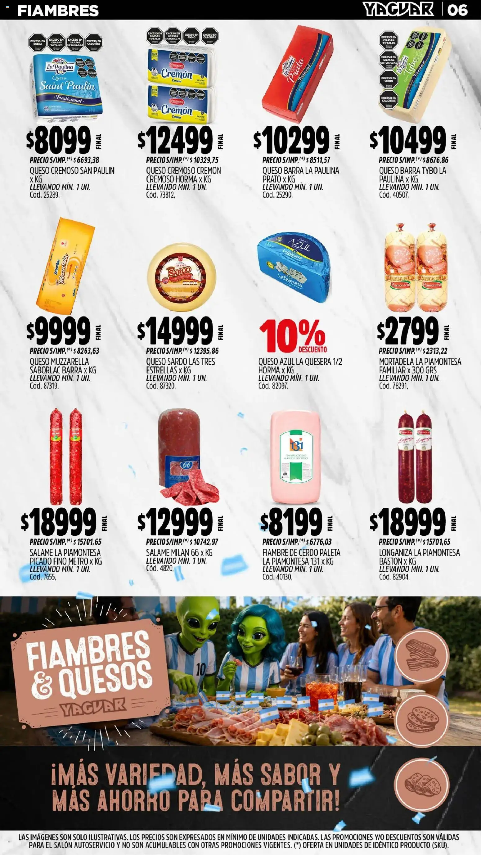 Yaguar - Oferta Semanal San Juan │ válido desde el 29/06/2026 | Página: 7 | Productos: Muzzarella, Paleta, Queso, Cerdo