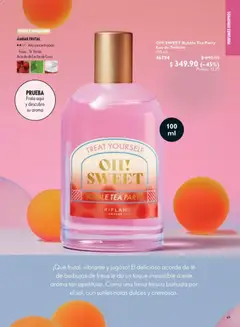 Vista previa de Oriflame campaña 7 2026, nuevo folleto de la tienda, válido en México a partir del 09.05.2026 | Página: 69 | Productos: Fresa, Dulces, Té, Eau de toilette