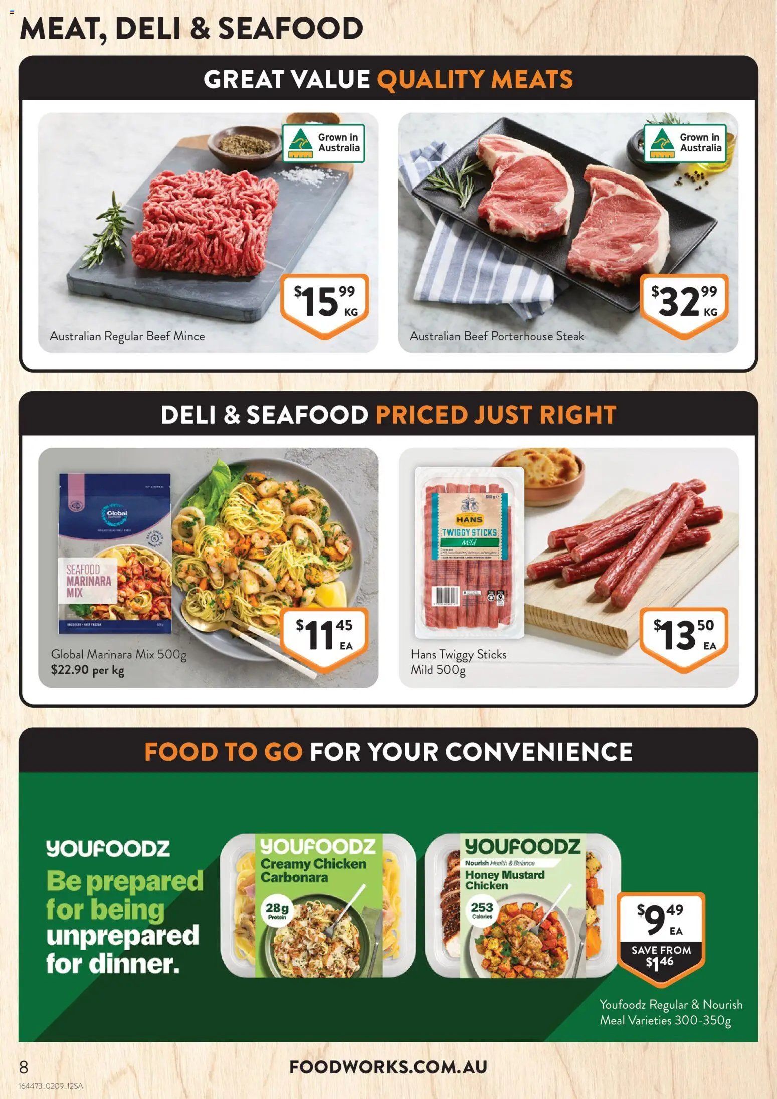 Foodworks catalogue - valid from 02/09/2026 | Page: 8 | Products: Food, Chicken, Steak, Seafood