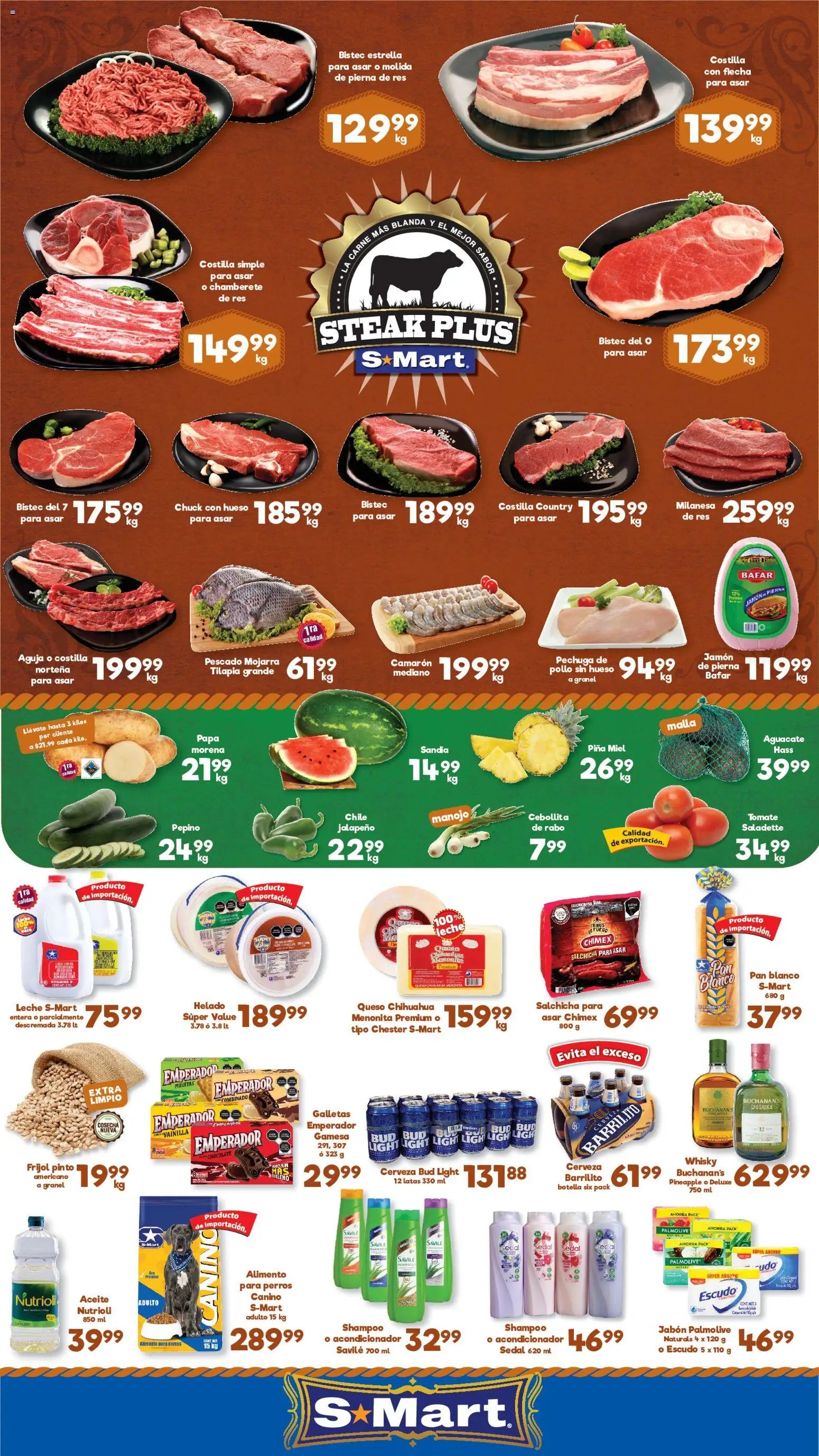 Nuevas ofertas de S-Mart válidas en toda la República Mexicana desde el 31/07/2026. ¡Encuentra las mejores ofertas en S-Mart folleto Reynosa! | Página: 1 | Productos: Papa, Sandía, Jamón, Helado