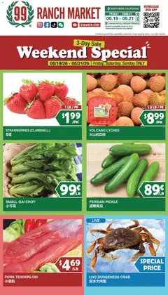 Preview of 99 Ranch Market weekly ads valid from 19.06.2026