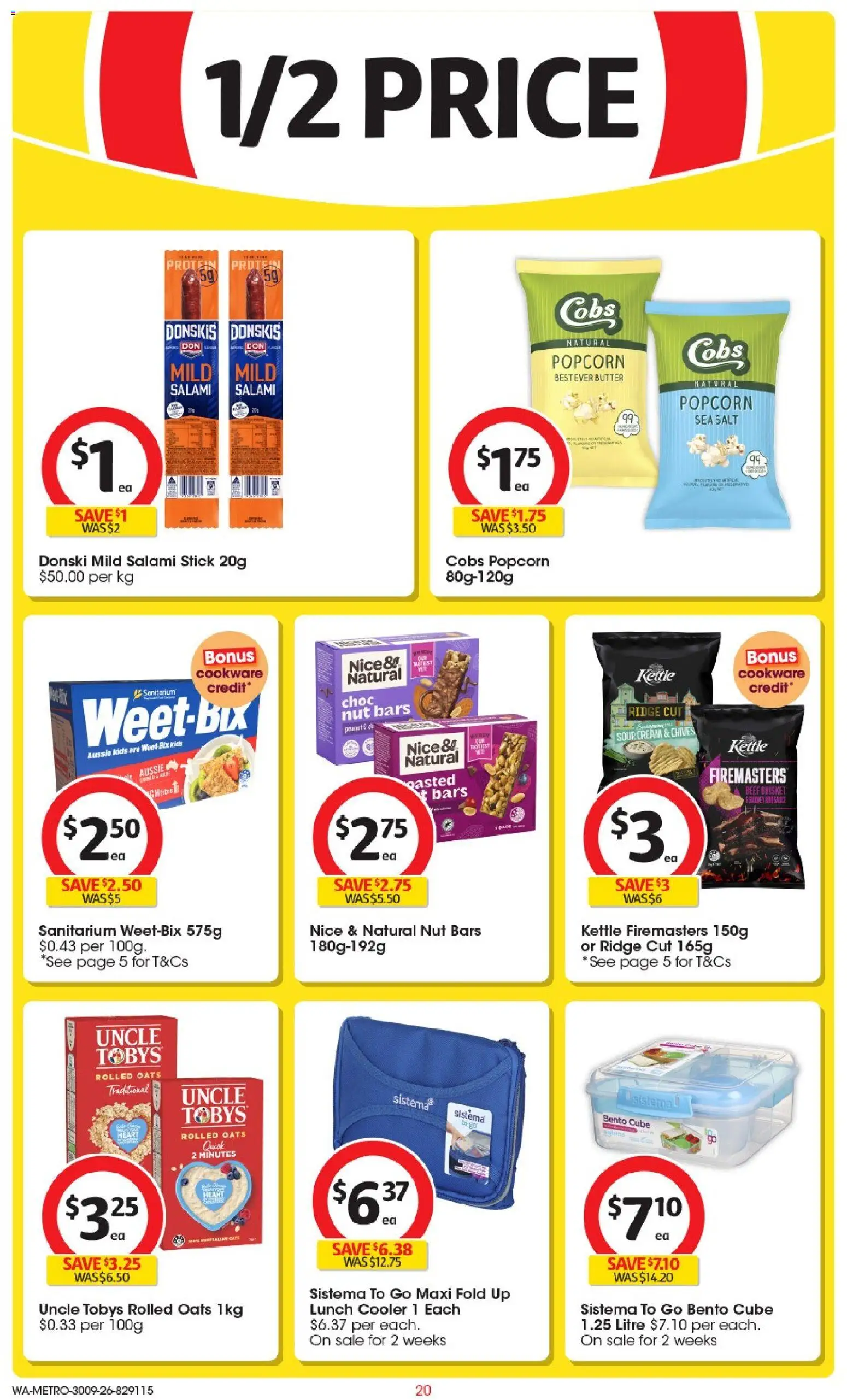 Coles catalogue - valid from 30/09/2026 | Page: 20 | Products: Potato salad, Almonds, Pasta, Bag