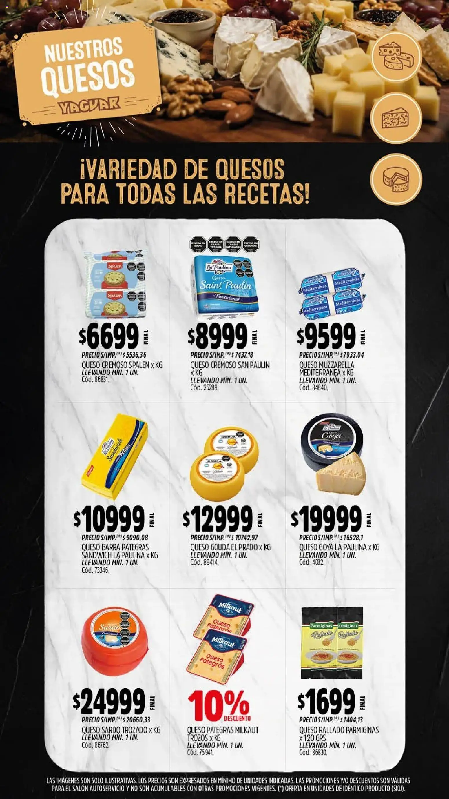 Yaguar - Oferta Semanal Chaco │ válido desde el 10/08/2026 | Página: 7 | Productos: Queso rallado, Queso Gouda, Muzzarella, Queso