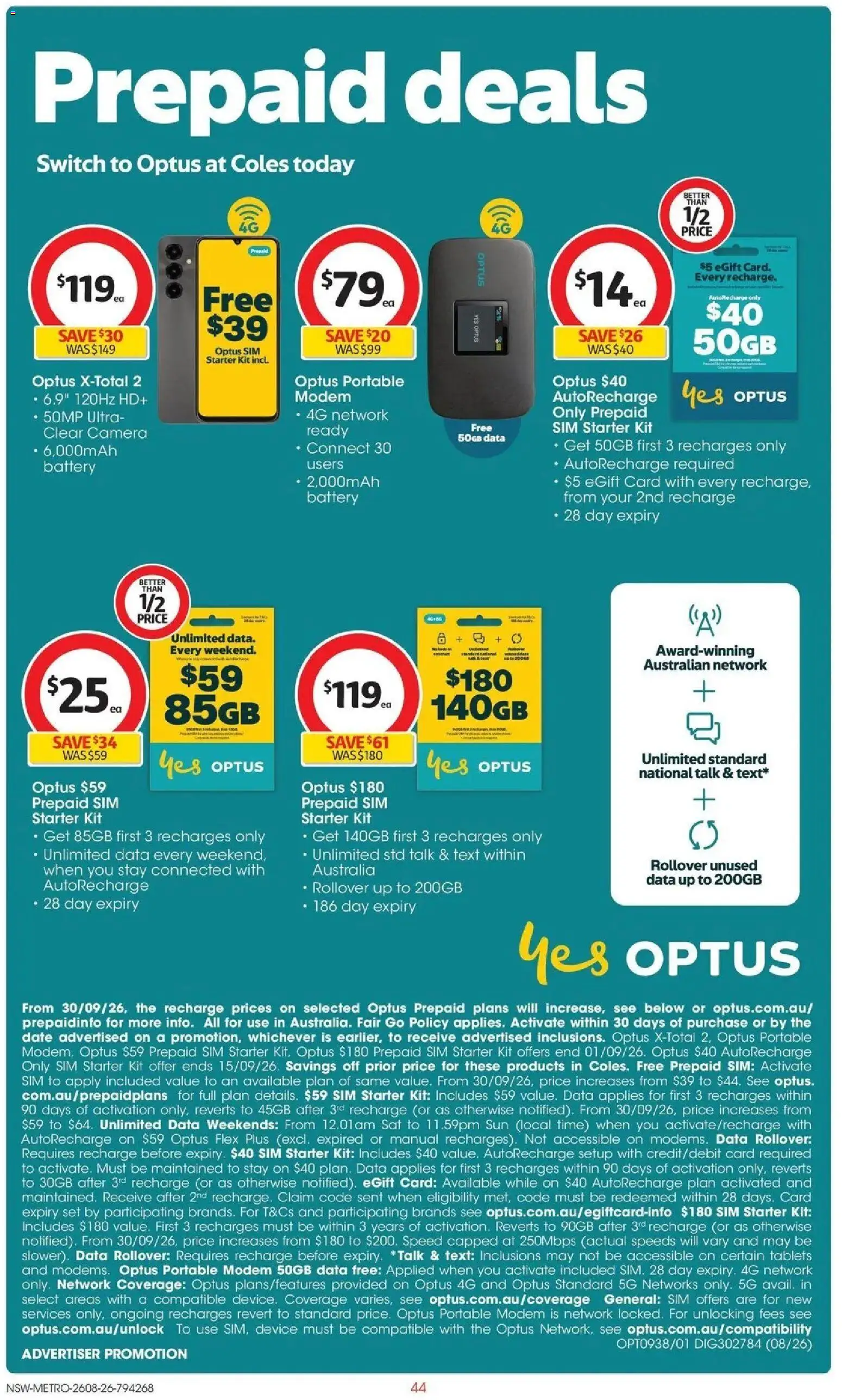 ﻿Coles catalogue valid from 26/08/2026 > Online Australia | Page: 44