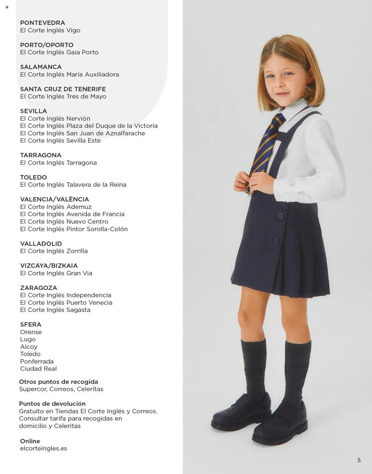 Nuevas ofertas de El Corte Inglés válidas en toda la República Mexicana desde el 04/04/2025. ¡Encuentra las mejores ofertas en El Corte Inglés catálogo Colección Uniformes 2024! | Página: 5