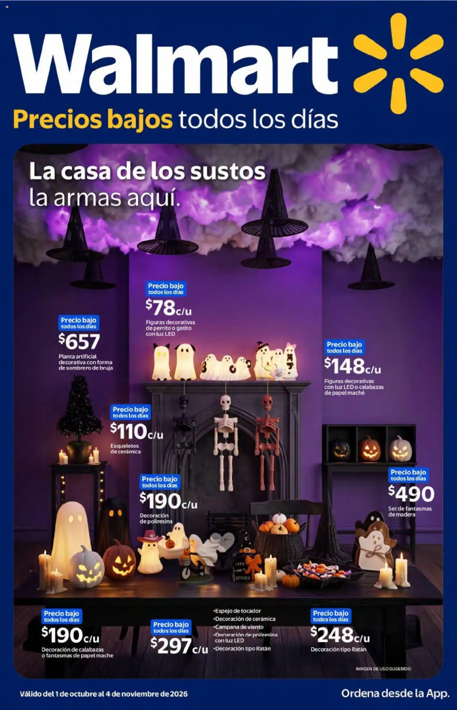 Nuevas ofertas de Walmart válidas en toda la República Mexicana desde el 01/10/2026. ¡Encuentra las mejores ofertas en Walmart folleto Halloween! | Página: 1