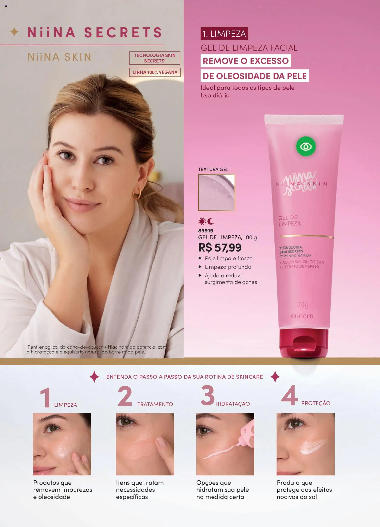 Eudora Folheto - válido de 01.04.2026 | Página: 40 | Produtos: Gel de limpeza
