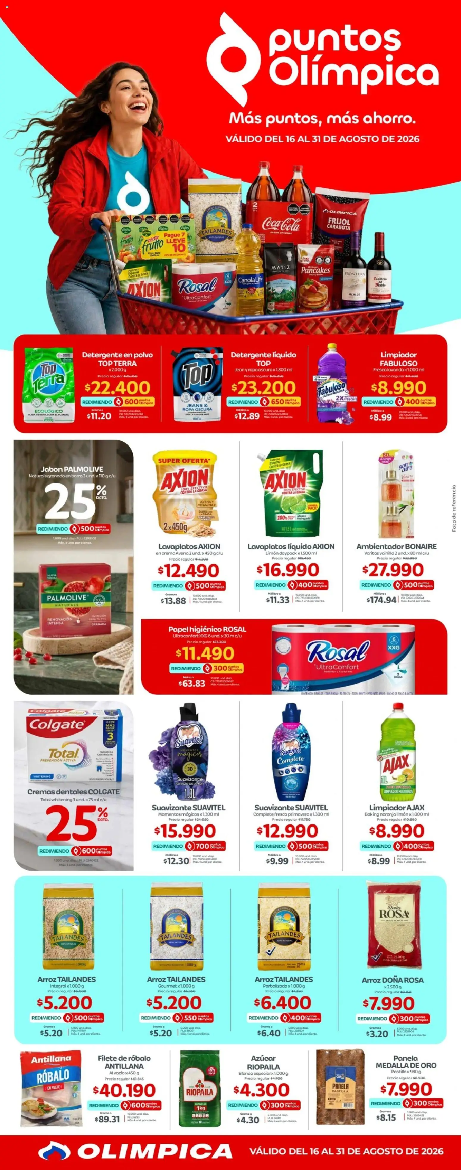 Olímpica revista - valida desde el 16/08/2026 | Página: 1 | Productos: Espuma, Limpiador, Filete, Polvo