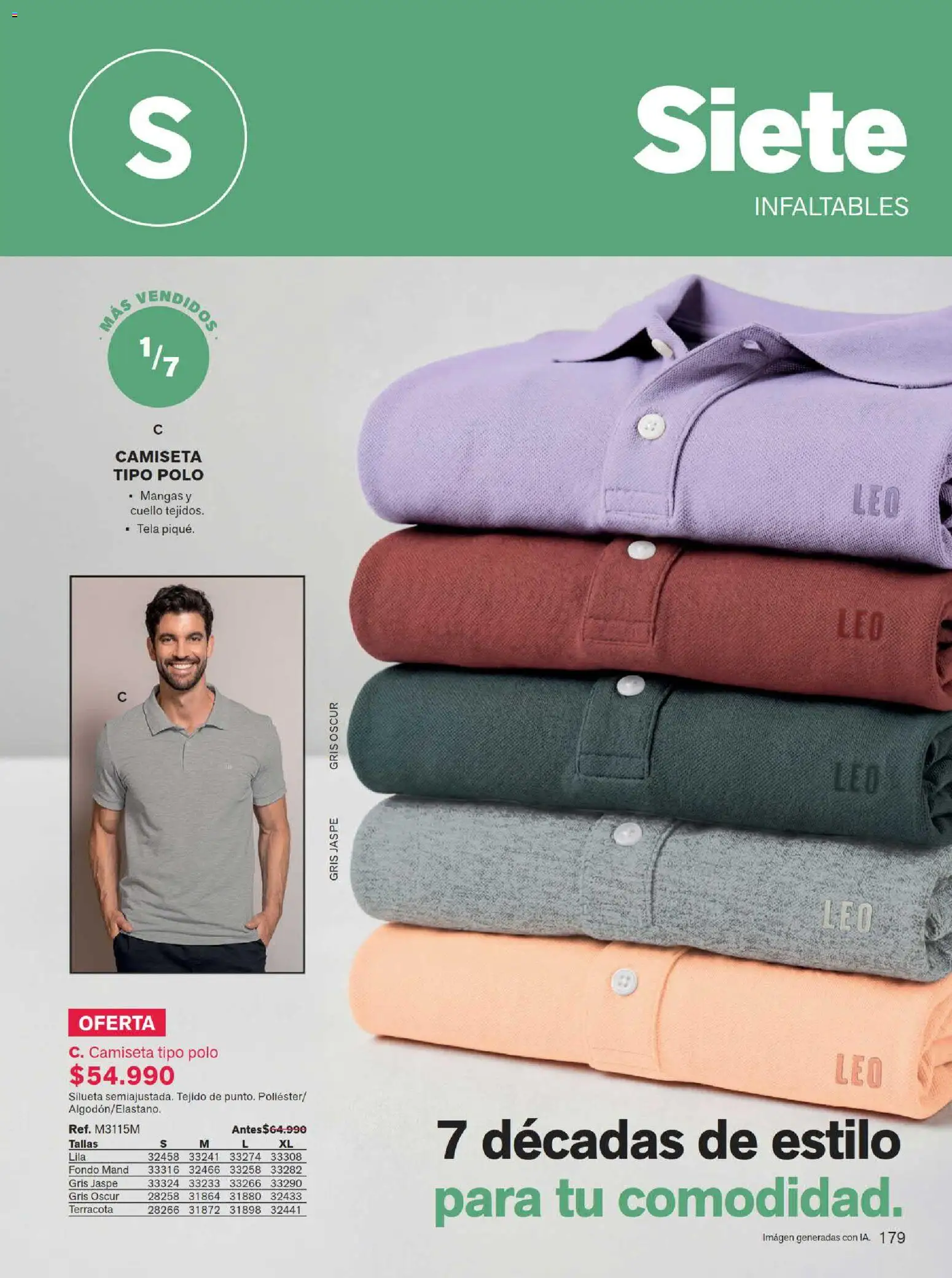 Leonisa revista - valida desde el 15/07/2026 | Página: 179 | Productos: Camiseta, Cuello