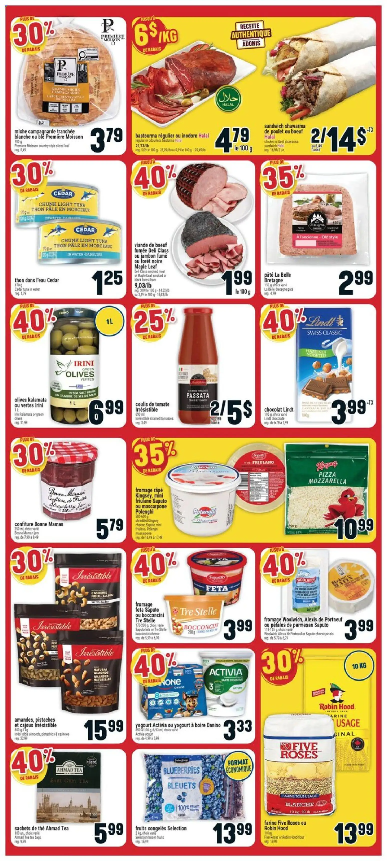 Adonis flyer valid from Sep 24, 2026 | Page: 2 | Products: Lindt, Cheese, Chocolate, Pizza