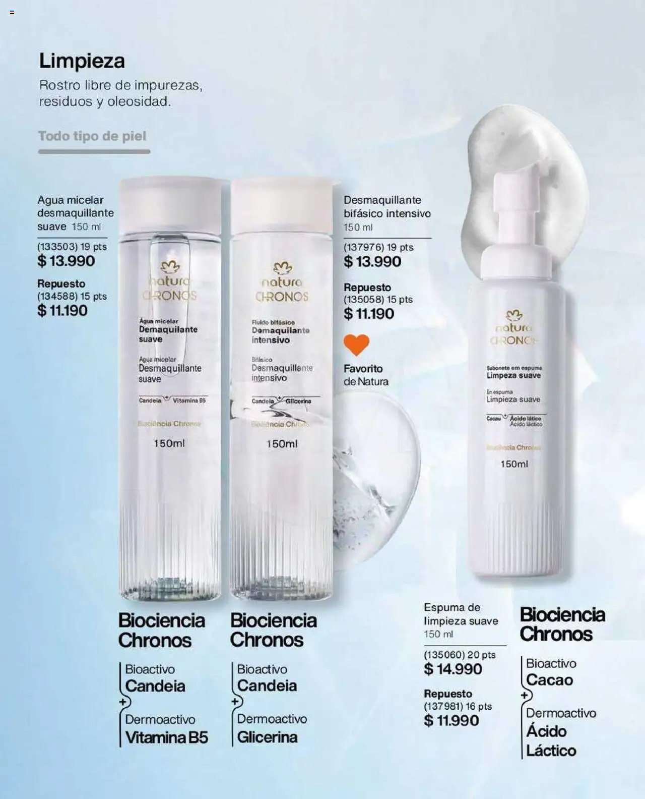 Natura catálogo │ válido desde el 26.06.2025 | Página: 79 | Productos: Desmaquillante, Agua, Espuma, Cacao