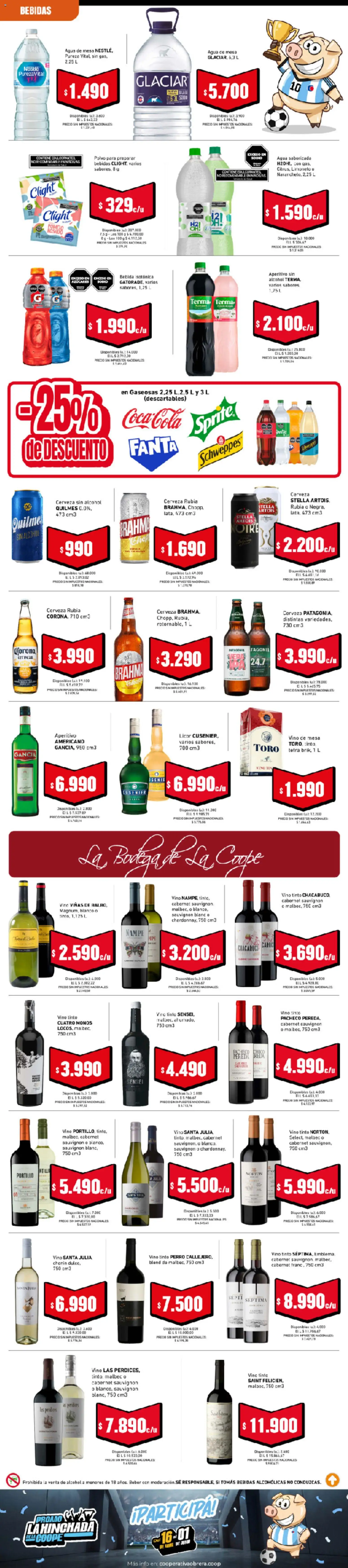 Cooperativa Obrera catálogo │ válido desde el 07.05.2026 | Página: 5 | Productos: Mesa, Polvo, Agua, Vino