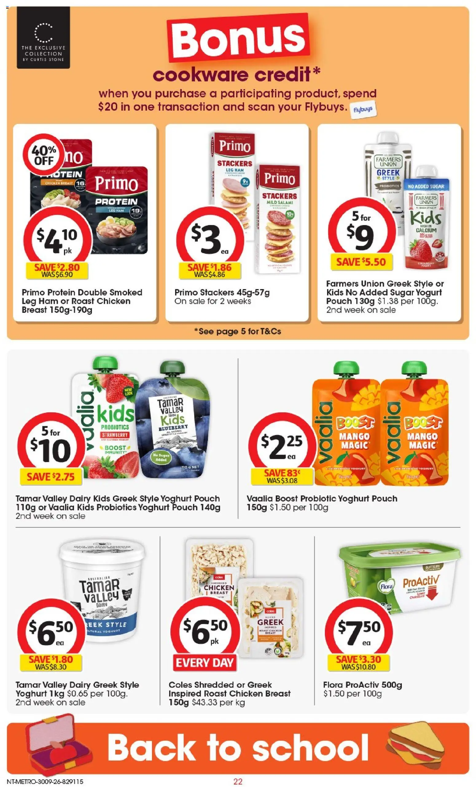 Coles catalogue - valid from 30/09/2026 | Page: 22 | Products: Cookware, Probiotics, Mango, Spread